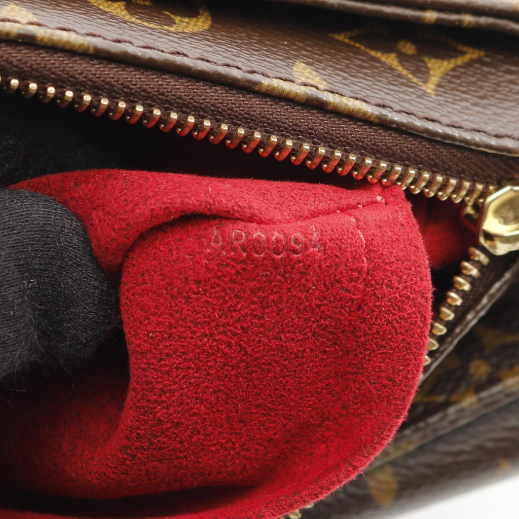 Louis Vuitton Monogram Brown Coated Canvas Leather Shoulder Bag