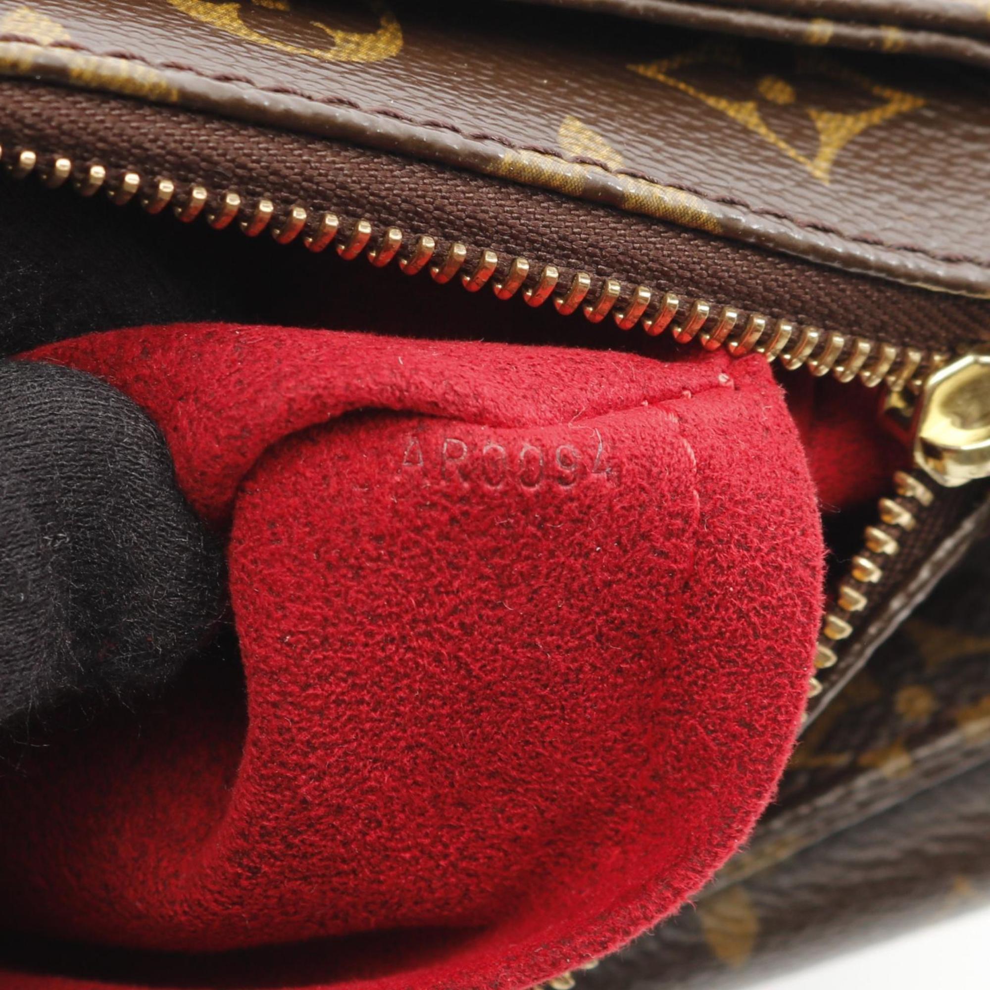 Louis Vuitton Monogram Brown Coated Canvas Leather Shoulder Bag