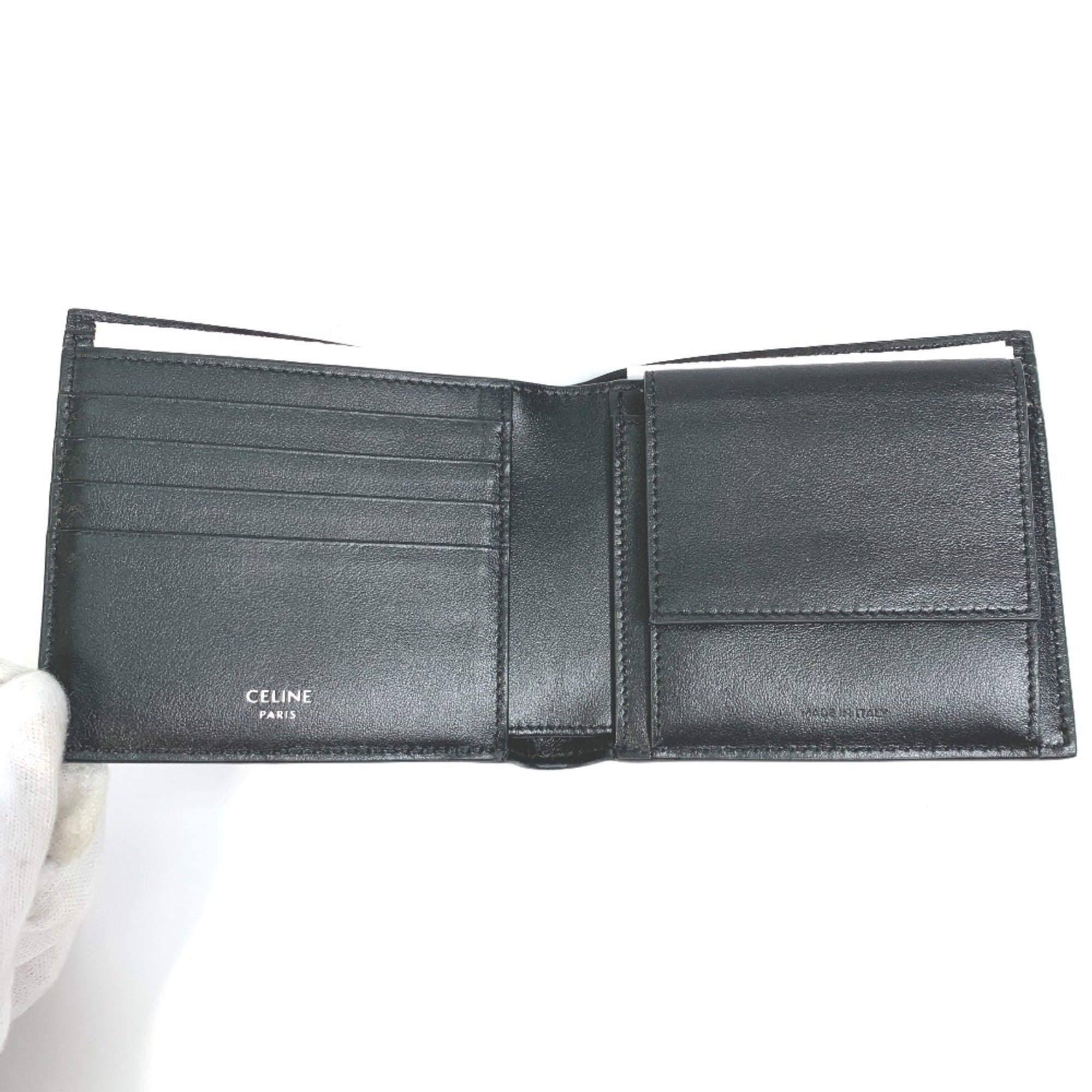 Celine Black Leather Wallet (Bi-Fold)