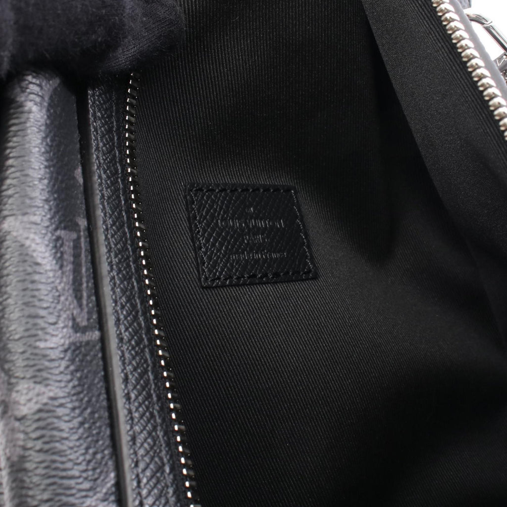 Louis Vuitton Black Coated Canvas Leather Fanny Pack