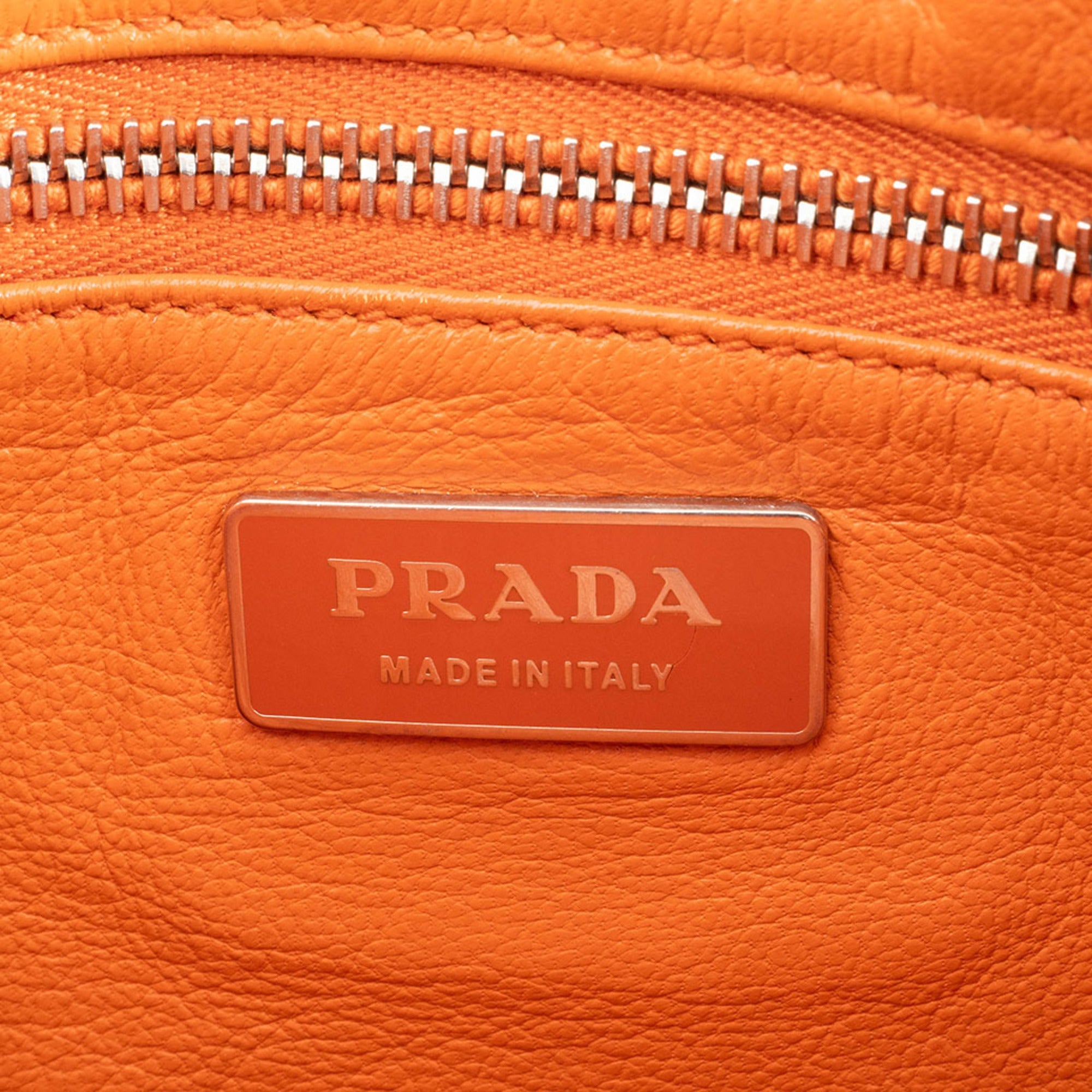 Prada Camel Leather Shoulder Bag