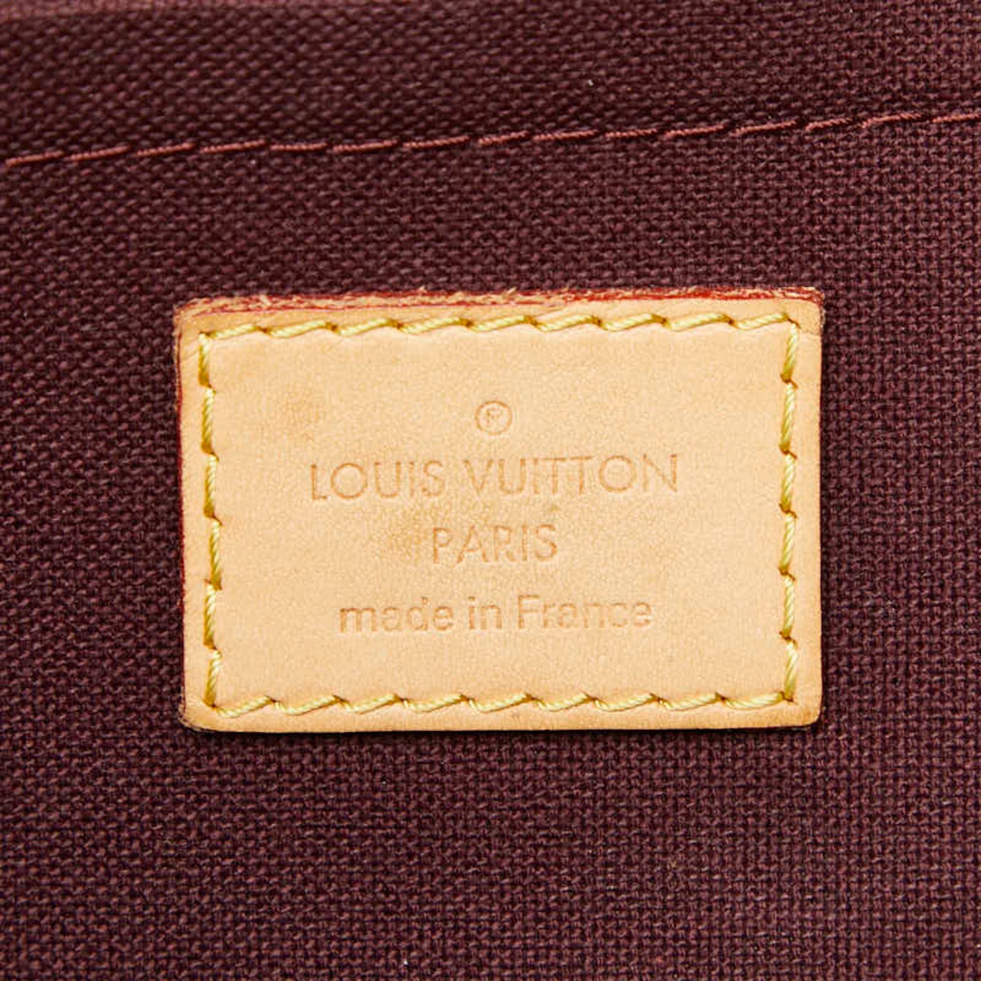 Louis Vuitton Brown Pvc Leather Handbag Shoulder Bag