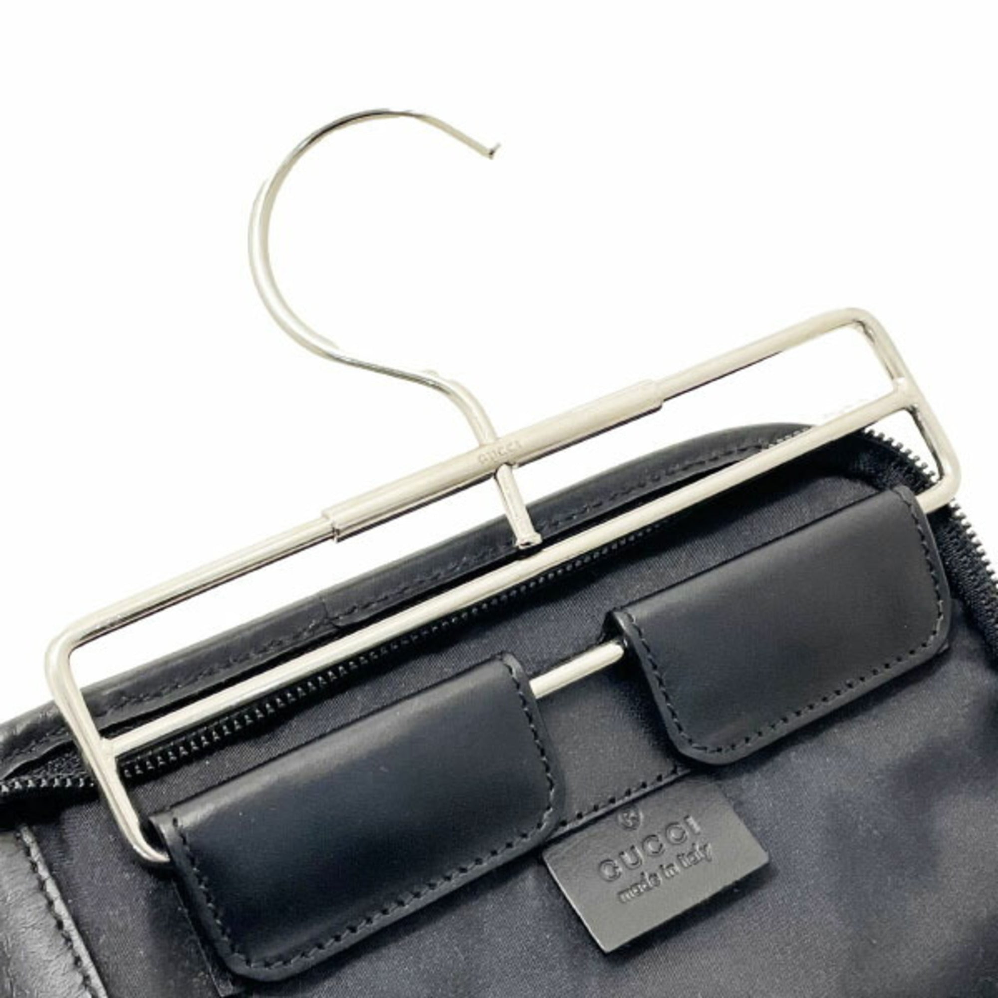 Gucci Black Nylon Leather Pouch (Pre-Owned)