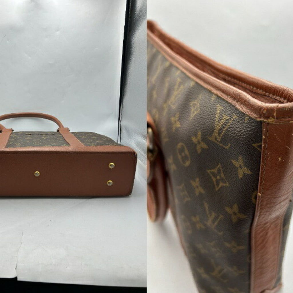 Louis Vuitton Monogram Brown Leather Tote Bag