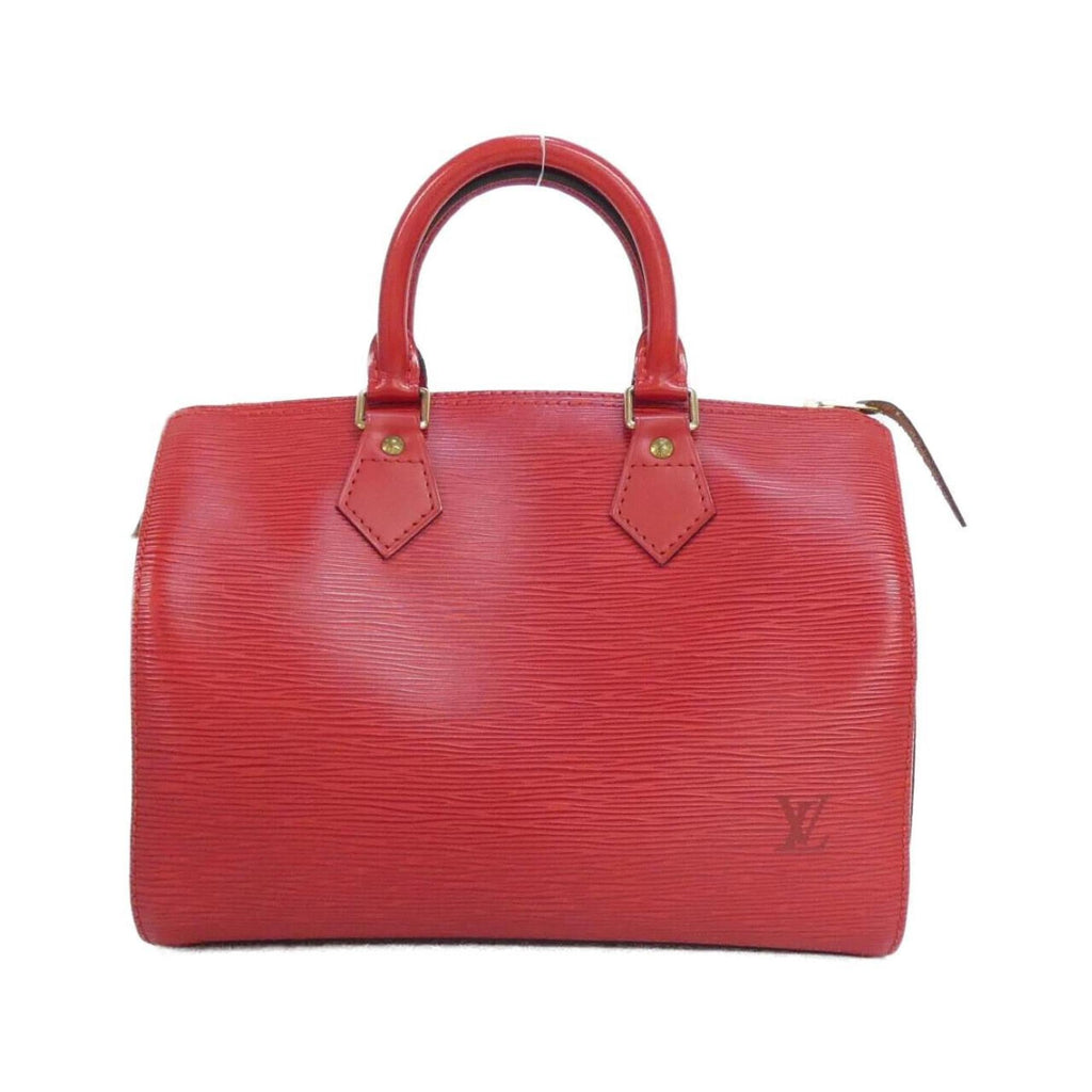 Louis Vuitton Red Color Leather Boston Bag