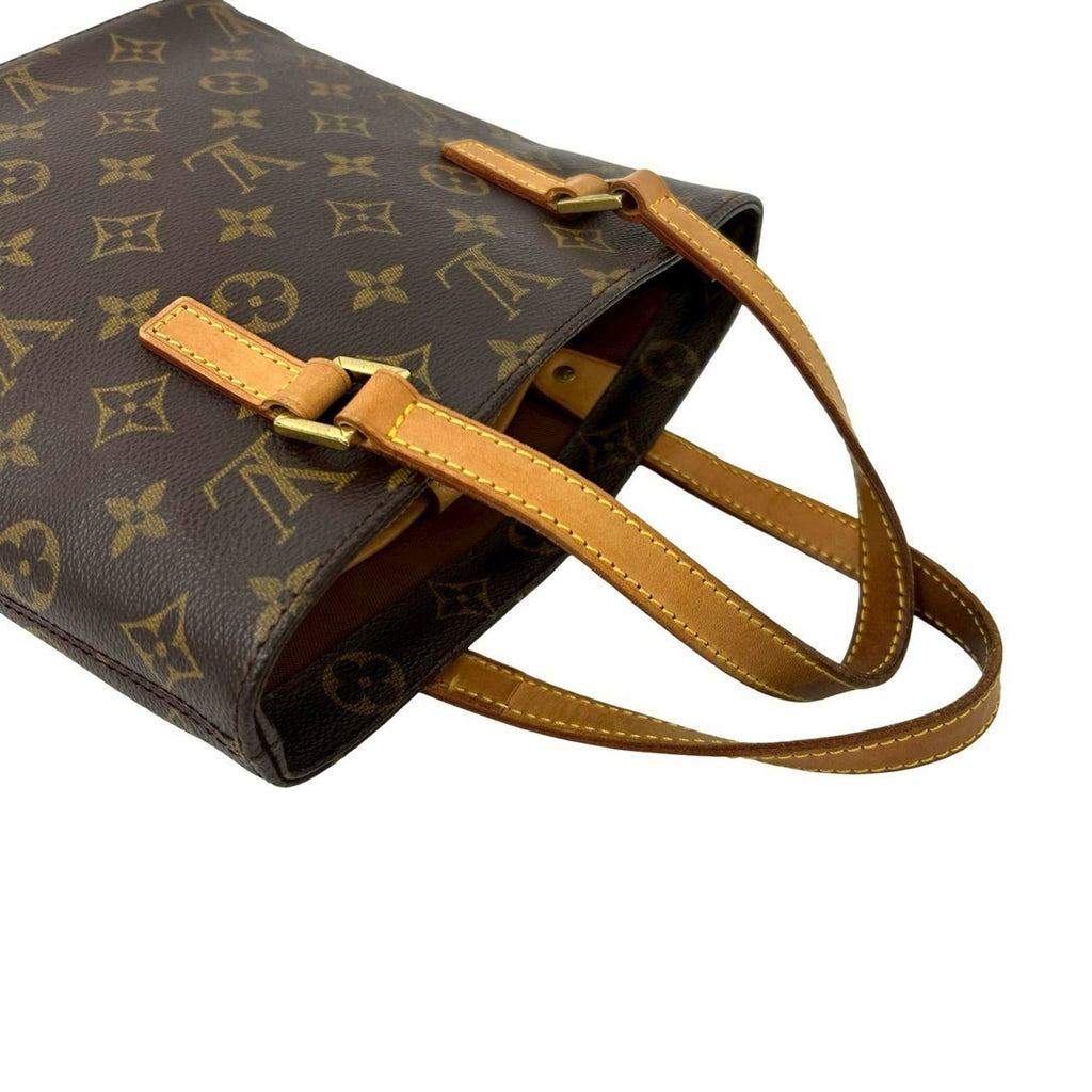 Louis Vuitton Brown Leather Pvc Handbag Tote Bag