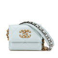 Chanel Light Blue Leather Shoulder Bag