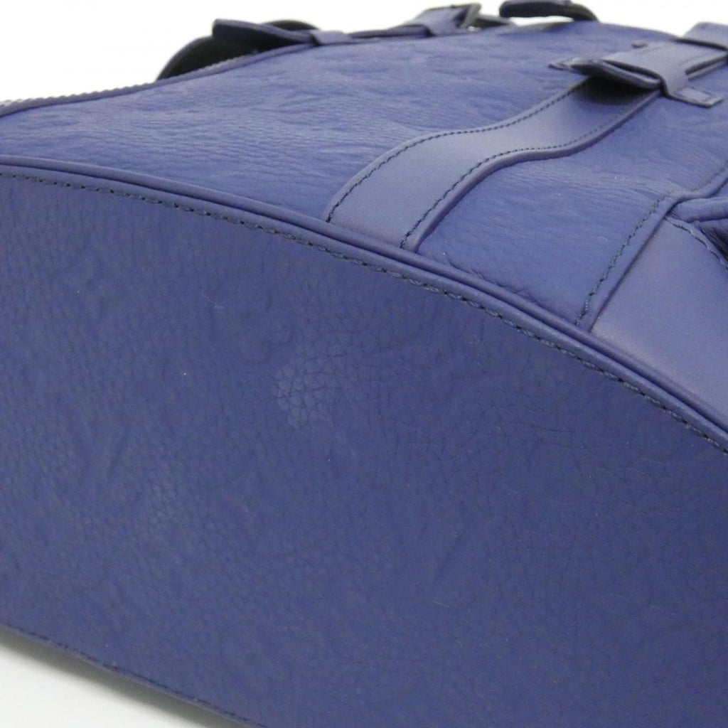 Louis Vuitton Black Blue Leather Backpack