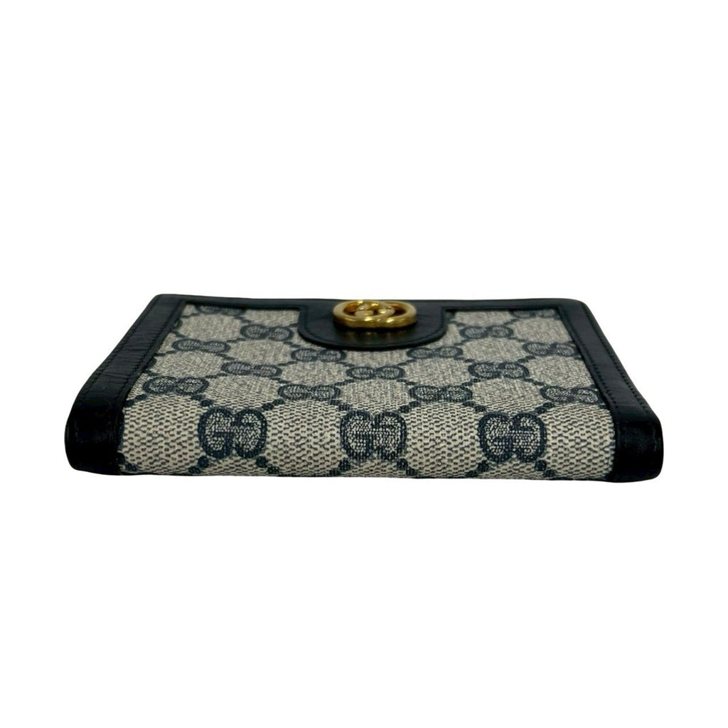 Gucci Navy Leather Pvc Wallet (Bi-Fold) (Pre-Owned)