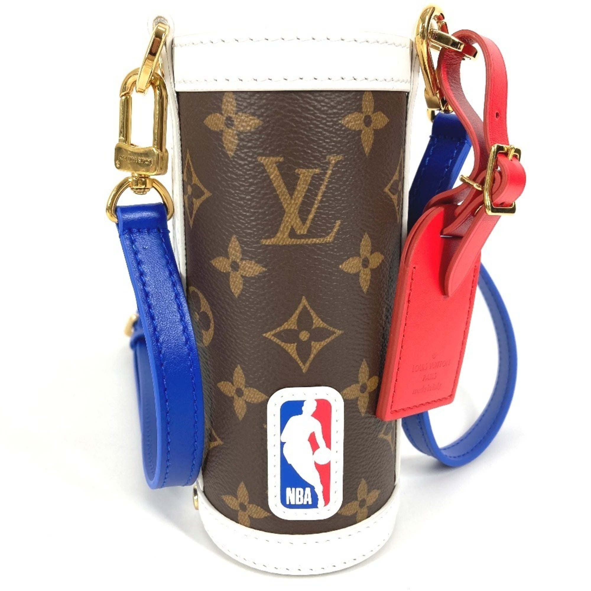 Louis Vuitton Blue Brown Monogram Red Color White Monogram Pochette Shoulder Bag
