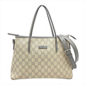 Gucci Gray Gg Supreme Leather Tote Bag (Pre-Owned)