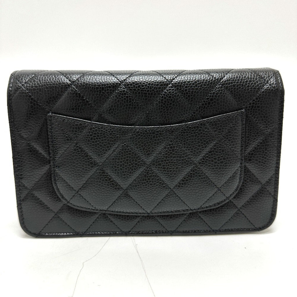 Chanel Black Caviar Leather Shoulder Bag