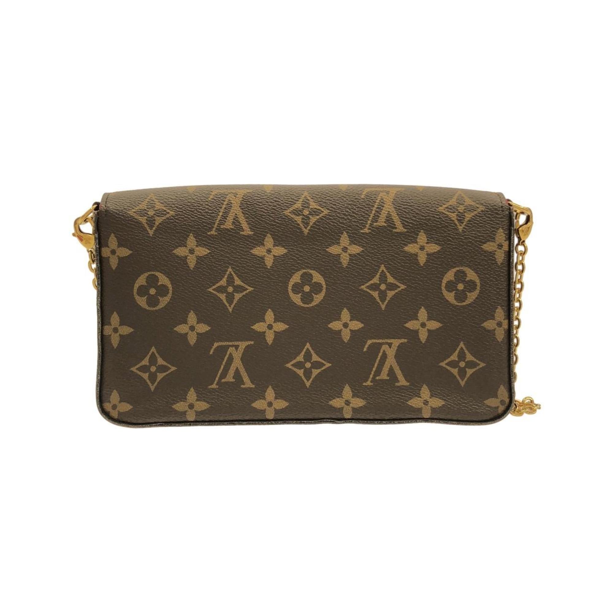 Louis Vuitton Monogram Marron Coated Canvas Pochette Shoulder Bag