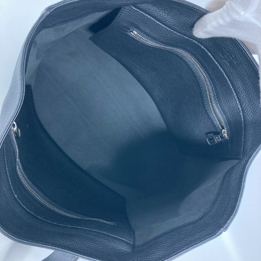 Louis Vuitton Black Noir Leather Shoulder Bag Tote Bag