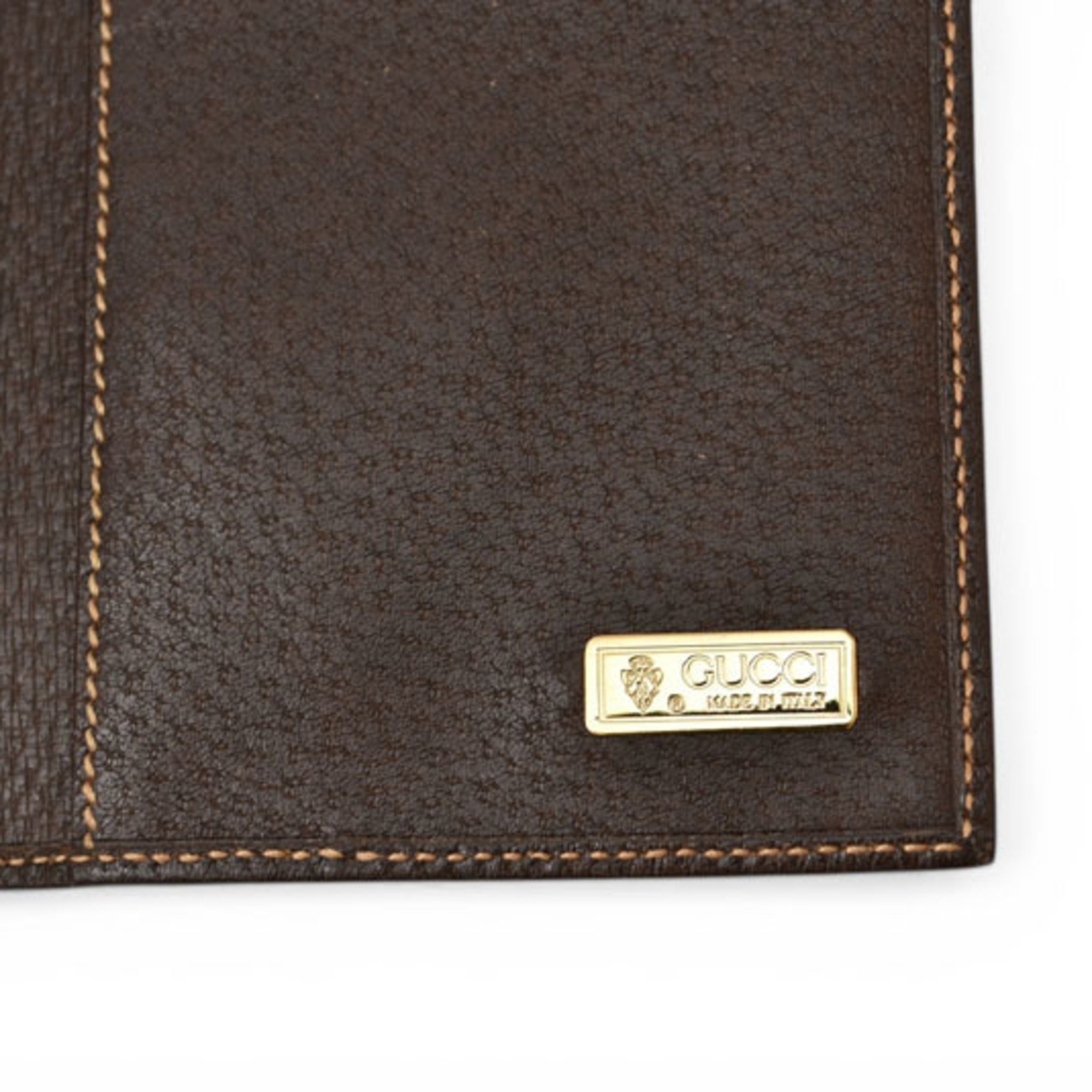 Gucci Brown Leather Long Wallet (Bi-Fold) (Pre-Owned)
