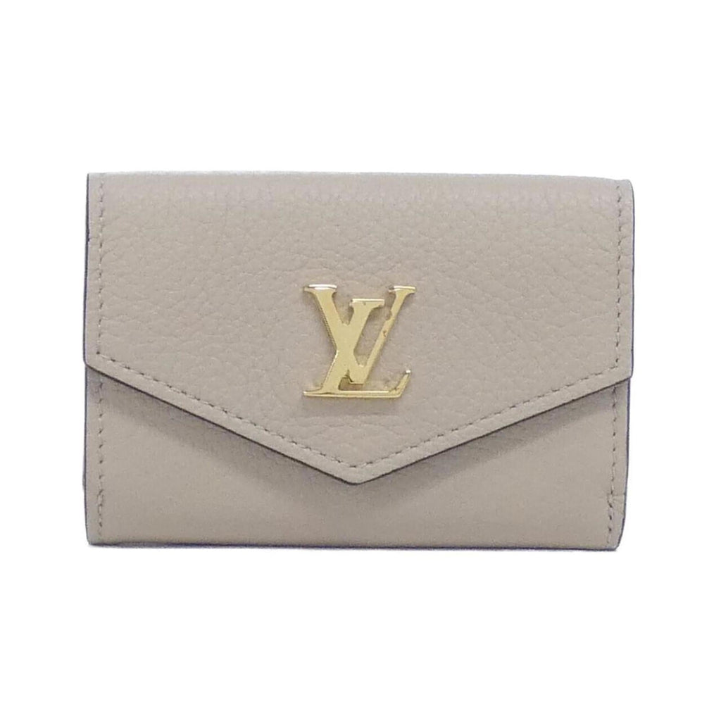 Louis Vuitton Grayish Leather Wallet (Tri-Fold)