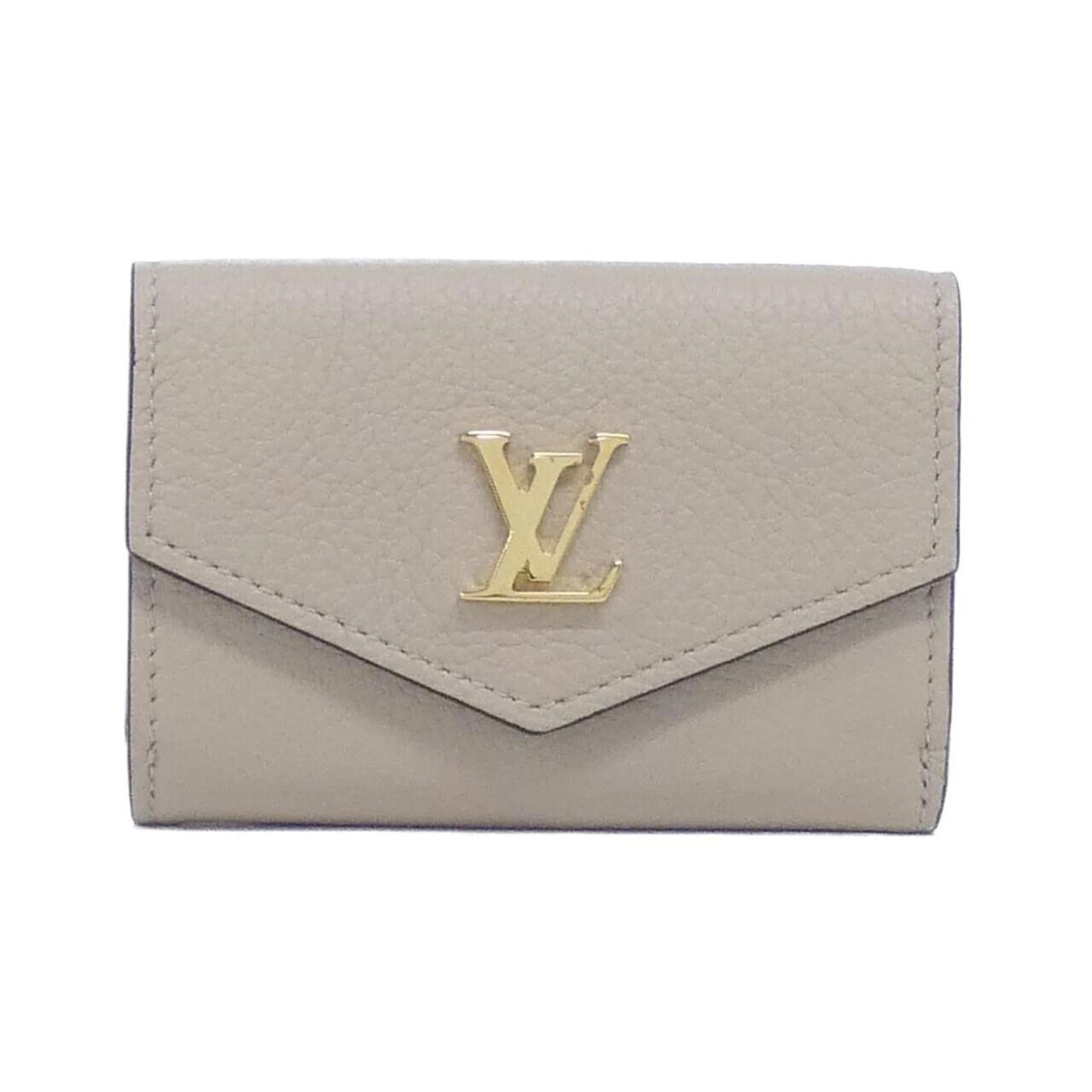 Louis Vuitton Grayish Leather Wallet (Tri-Fold)