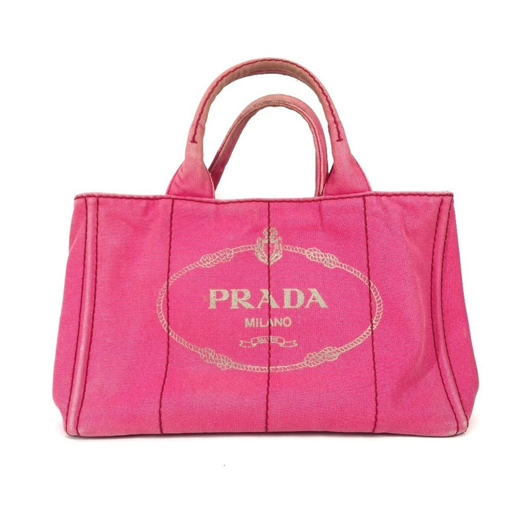 Prada Pink Canvas Handbag Tote Bag