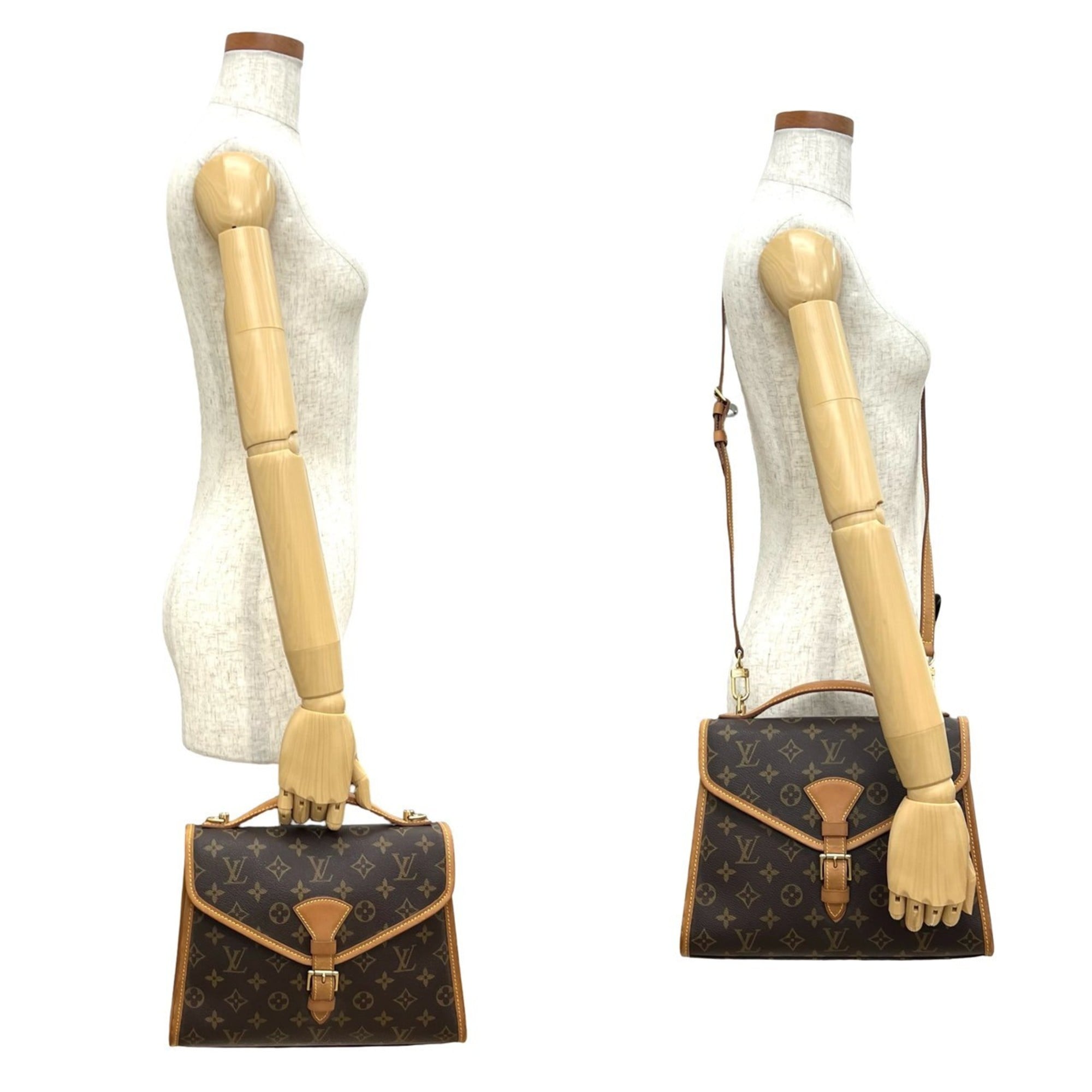Louis Vuitton Brown Leather Pvc Handbag Shoulder Bag