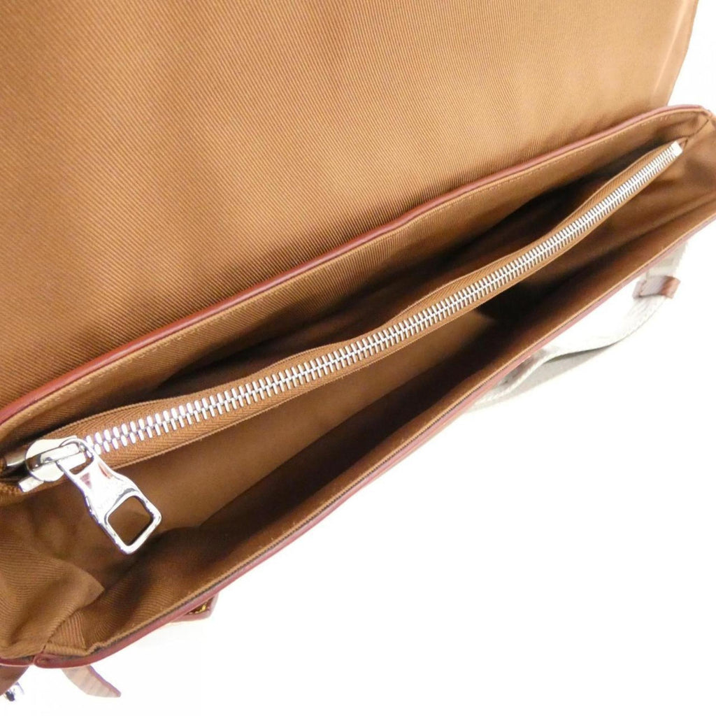Louis Vuitton Beige Brown Cognac Leather Messenger Bag Shoulder Bag