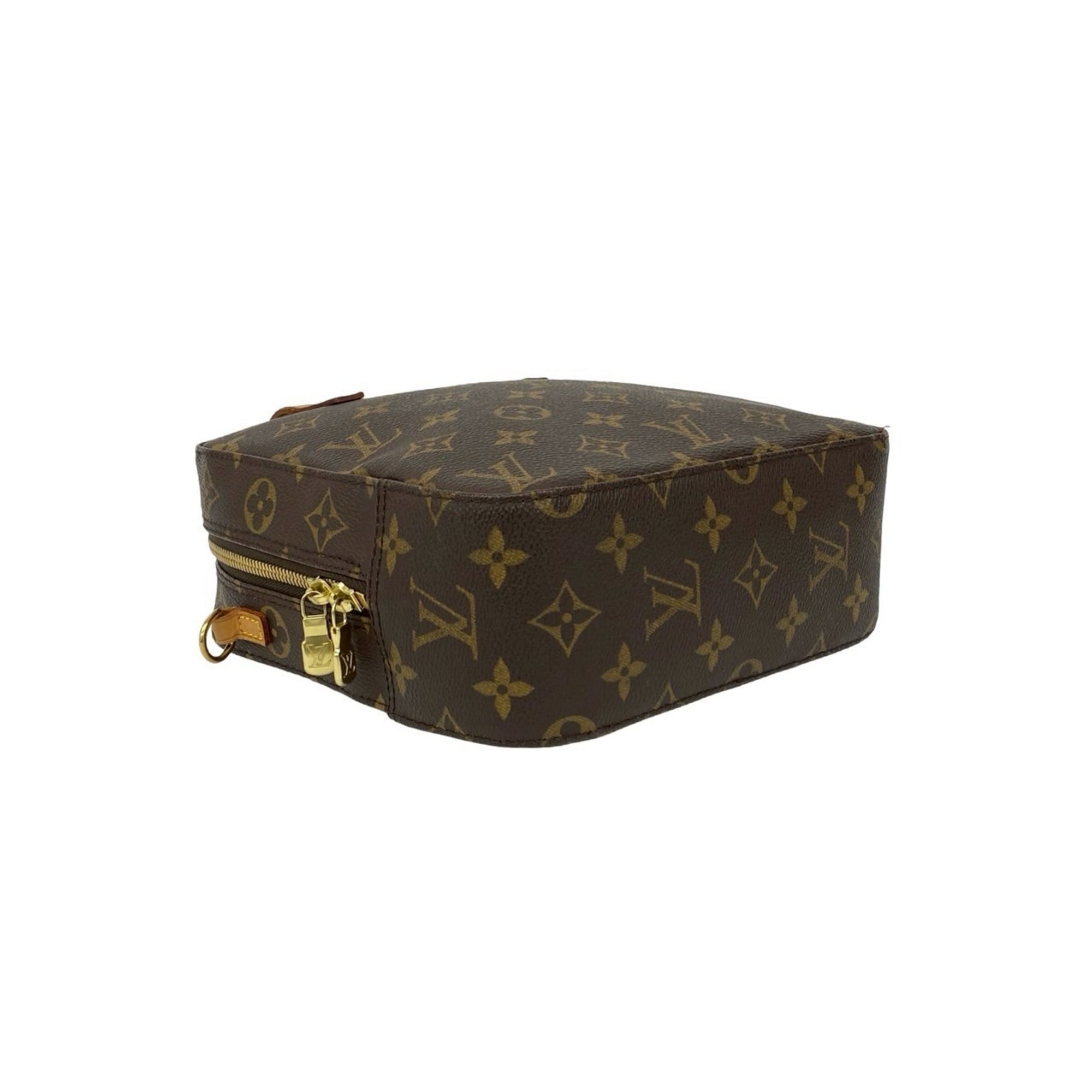 Louis Vuitton Brown Leather Pvc Handbag Shoulder Bag