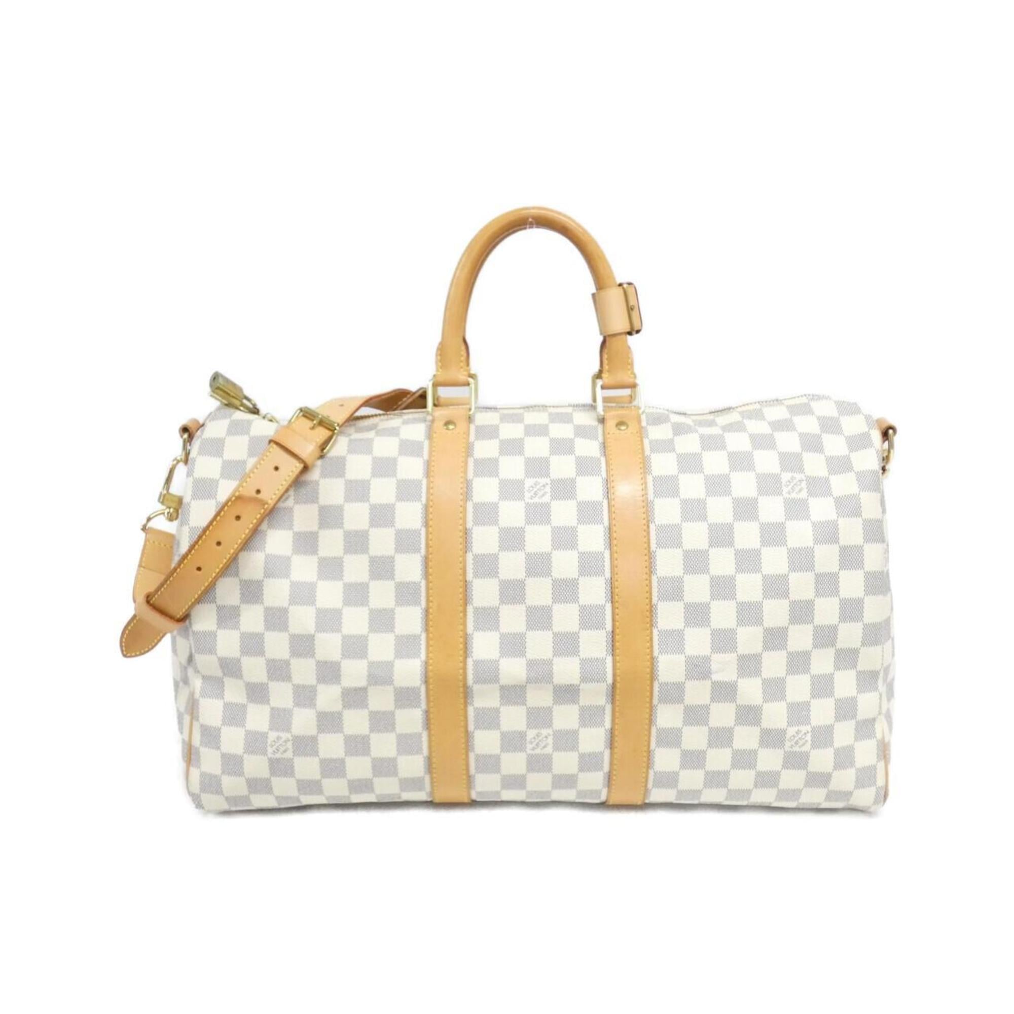 Louis Vuitton Azur Coated Canvas Boston Bag