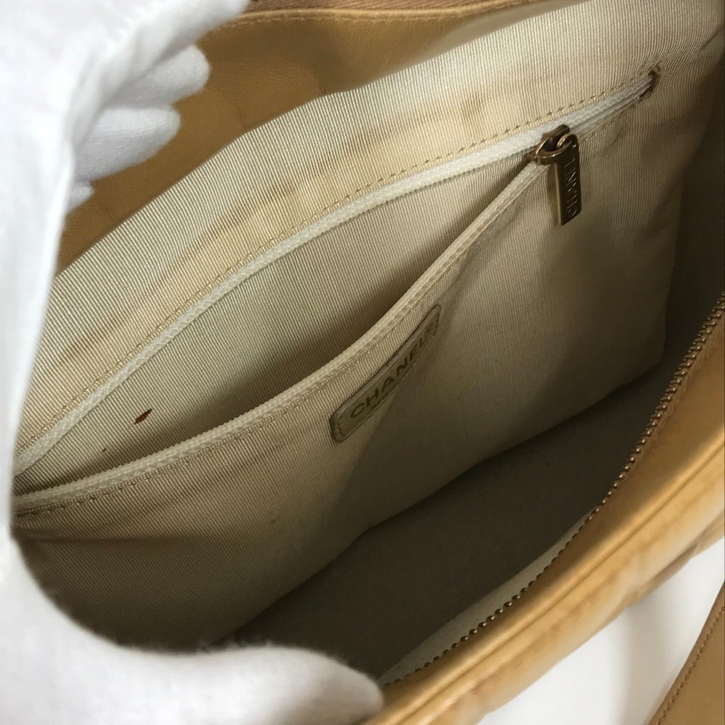 Chanel Beige Leather Tote Bag