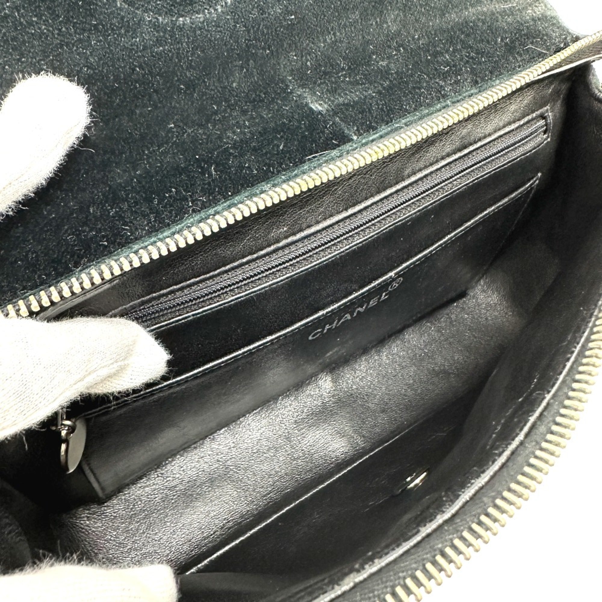 Chanel Black Leather Backpack