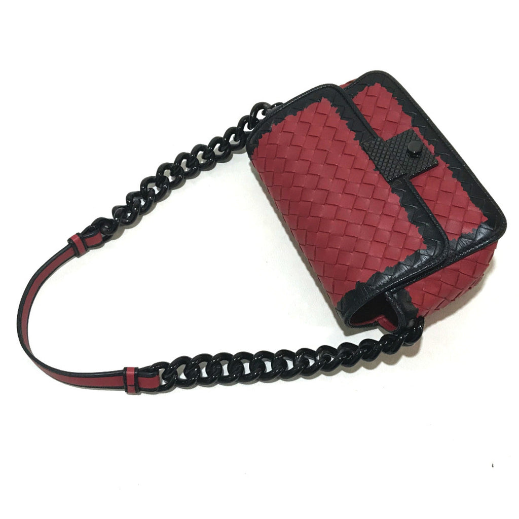 Bottega Veneta Red Leather Shoulder Bag