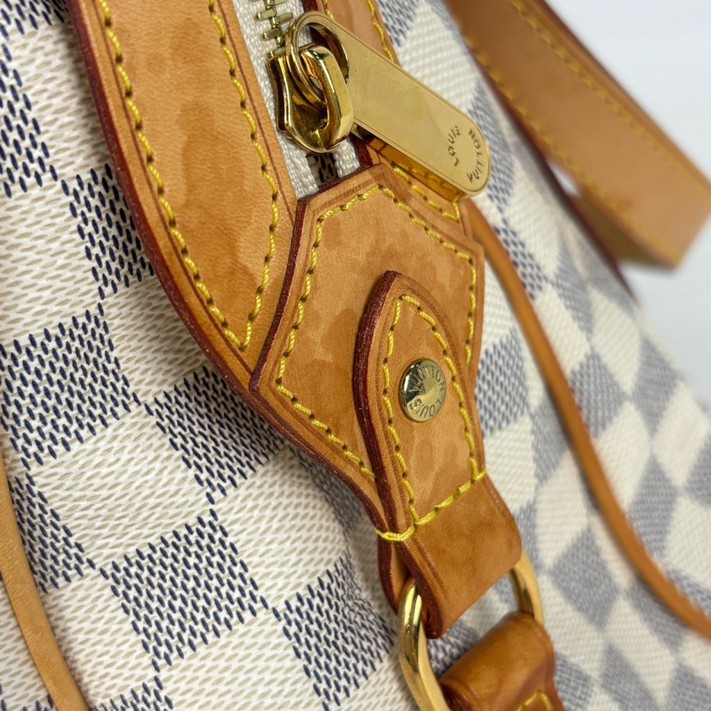 Louis Vuitton White Damier Azur Handbag Shoulder Bag Tote Bag