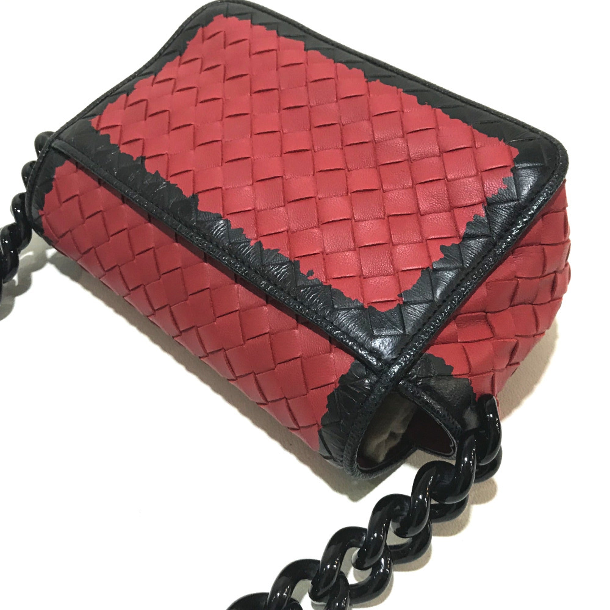 Bottega Veneta Red Leather Shoulder Bag