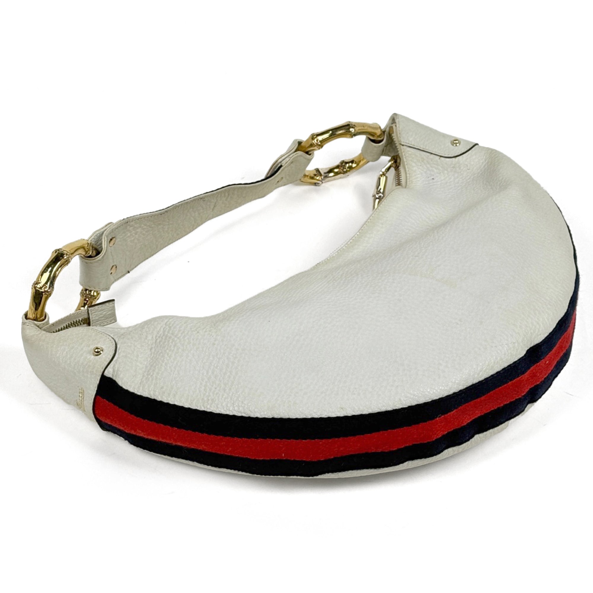 Gucci White Leather Shoulder Bag (Pre-Owned)