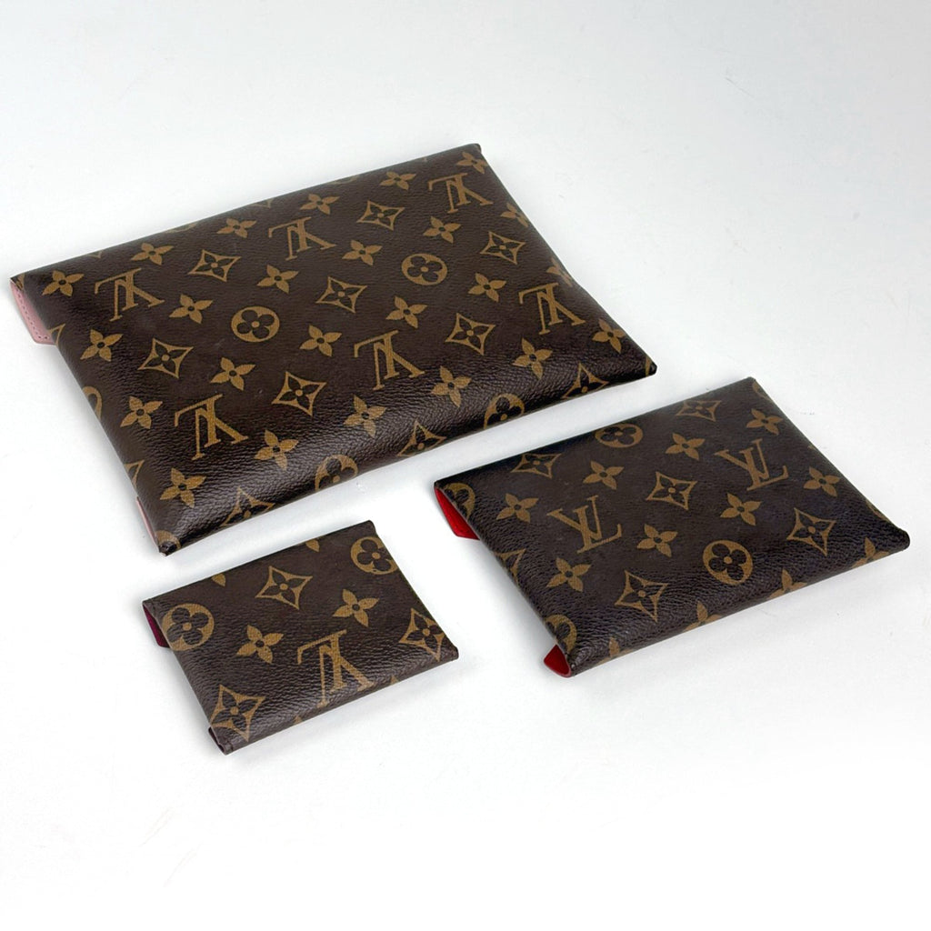 Louis Vuitton Brown Monogram Clutch Bag Pochette Pouch