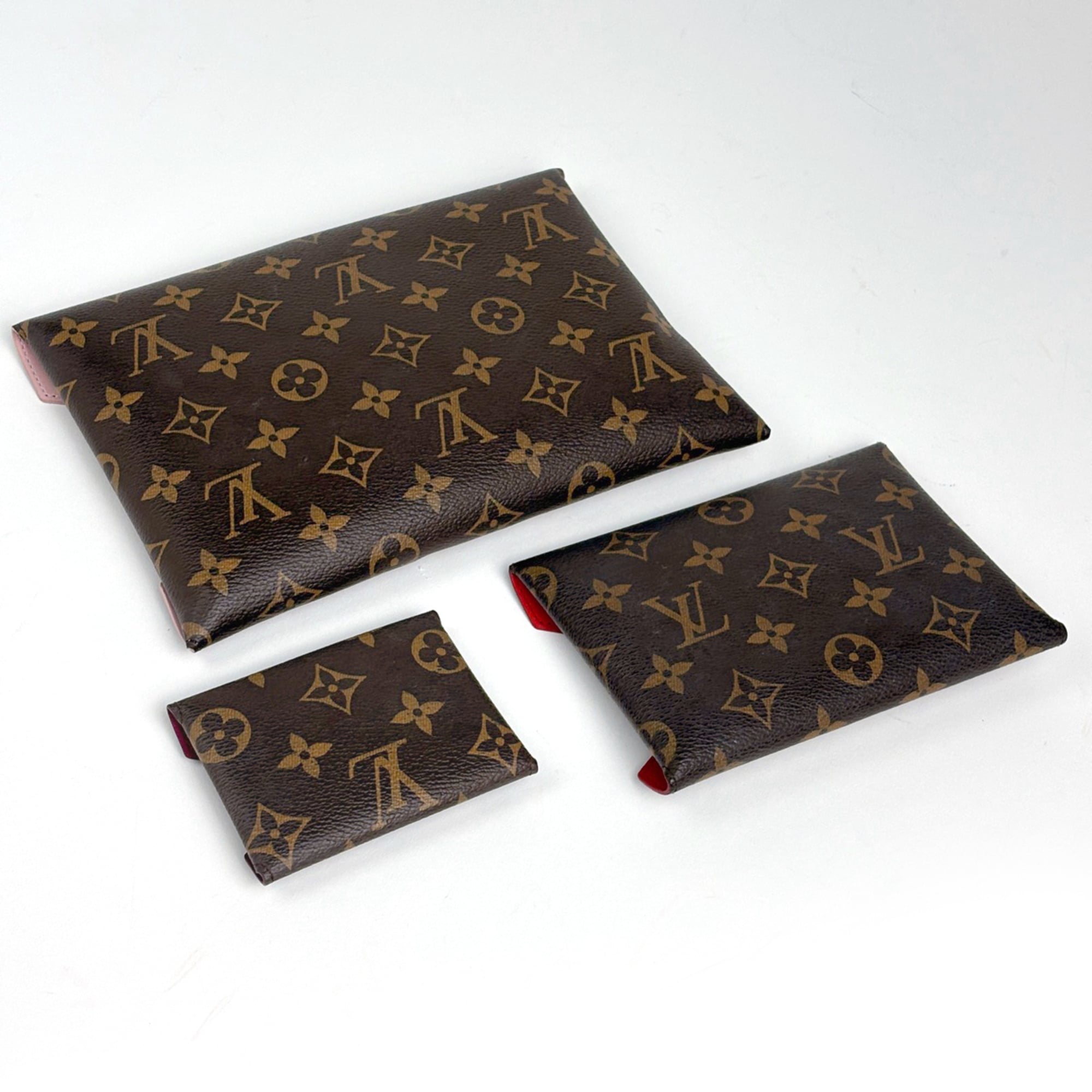 Louis Vuitton Brown Monogram Clutch Bag Pochette Pouch