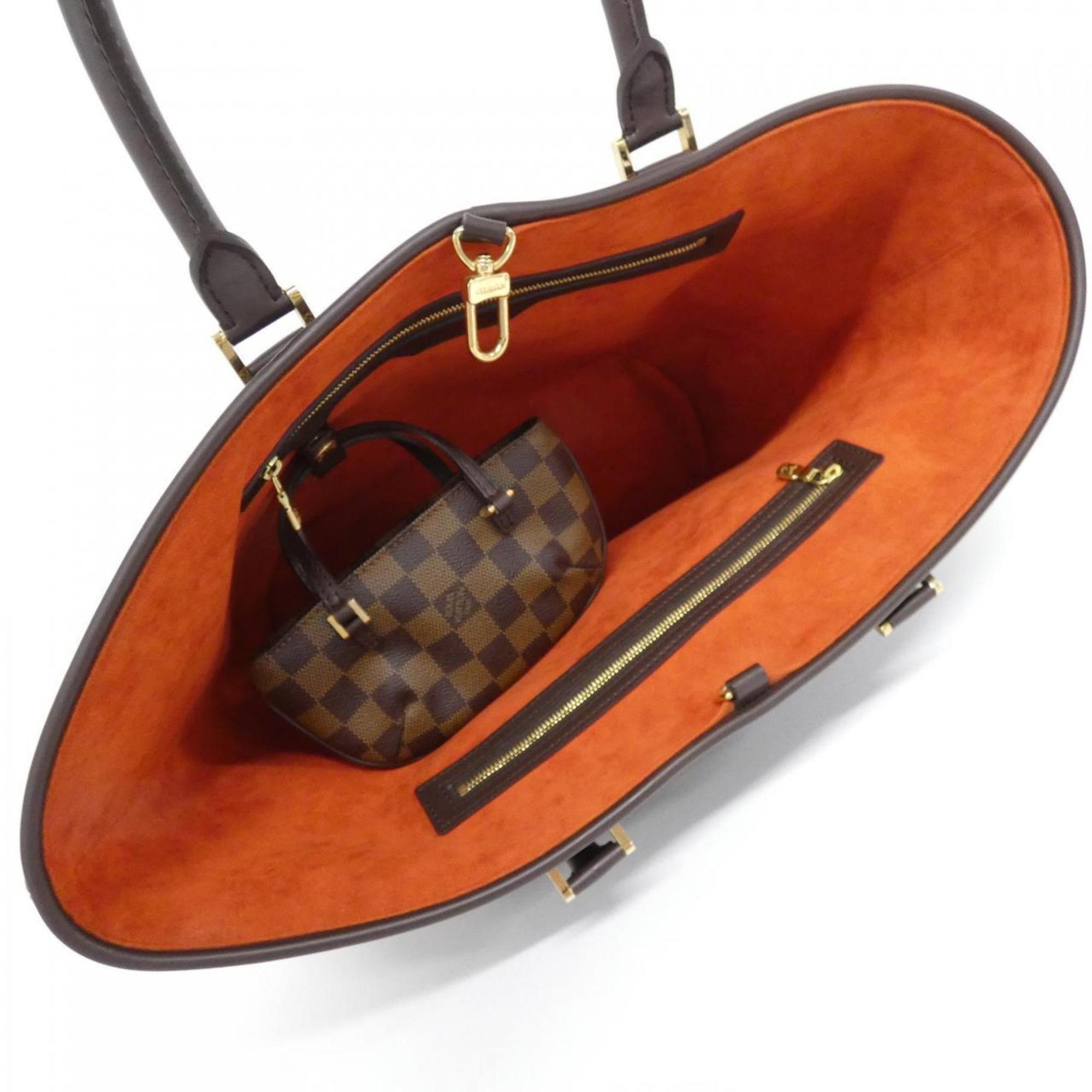 Louis Vuitton Brown Coated Canvas Handbag
