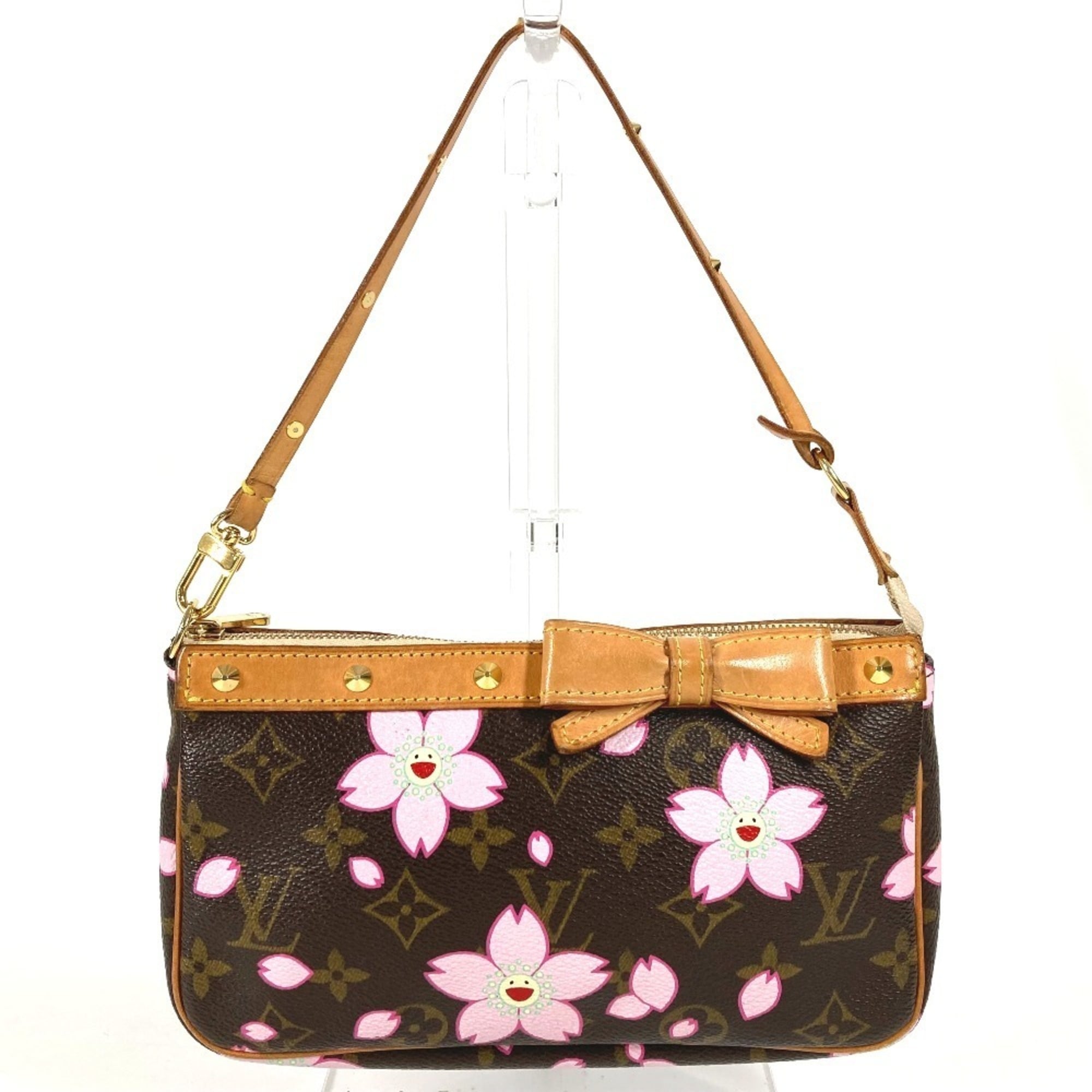 Louis Vuitton Monogram Cherry Blossom Brown Pink Monogram Handbag Shoulder Bag