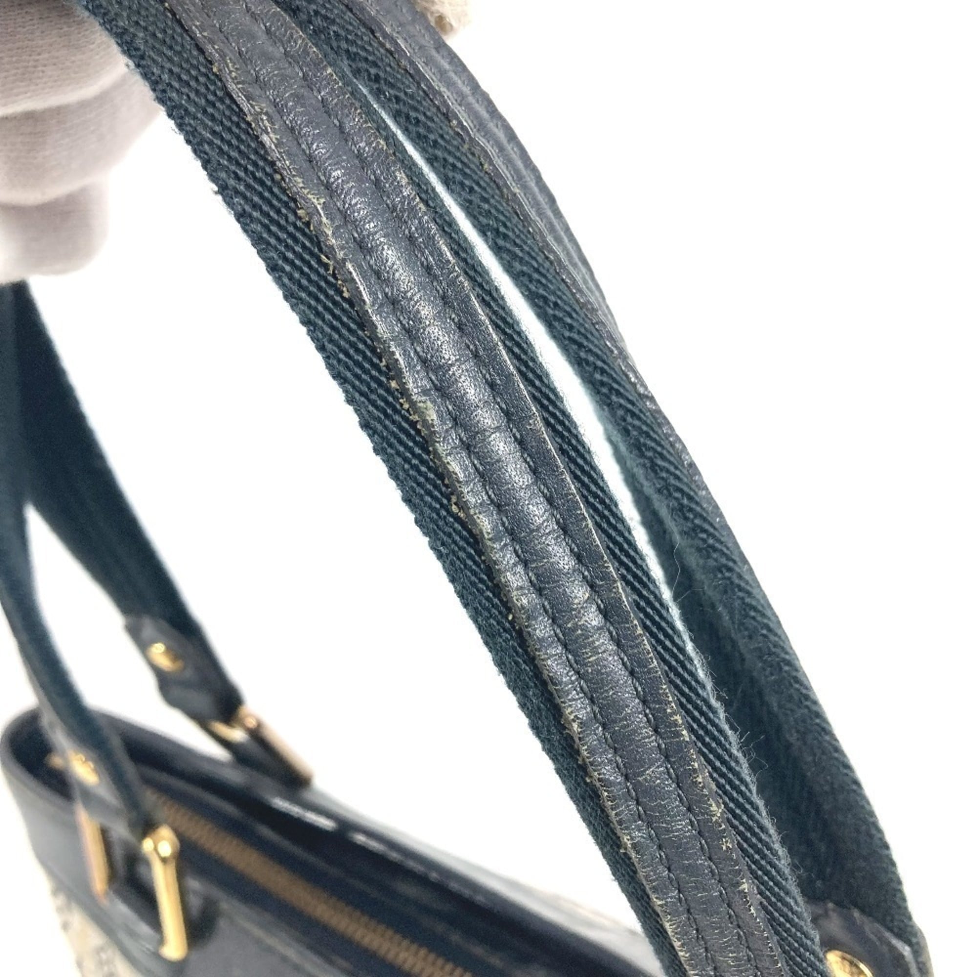 Louis Vuitton Navy Monogram Mini Canvas Leather Handbag Shoulder Bag Tote Bag