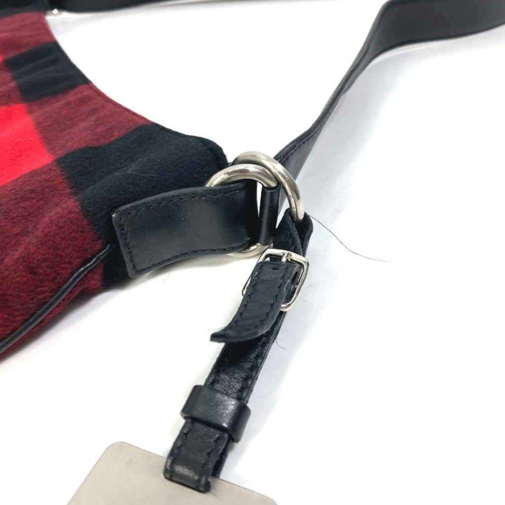 Celine Red Cotton Shoulder Bag