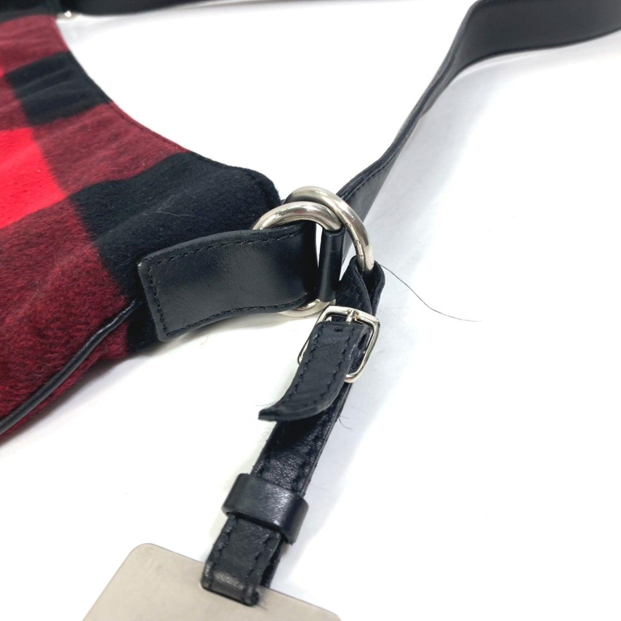 Celine Red Cotton Shoulder Bag