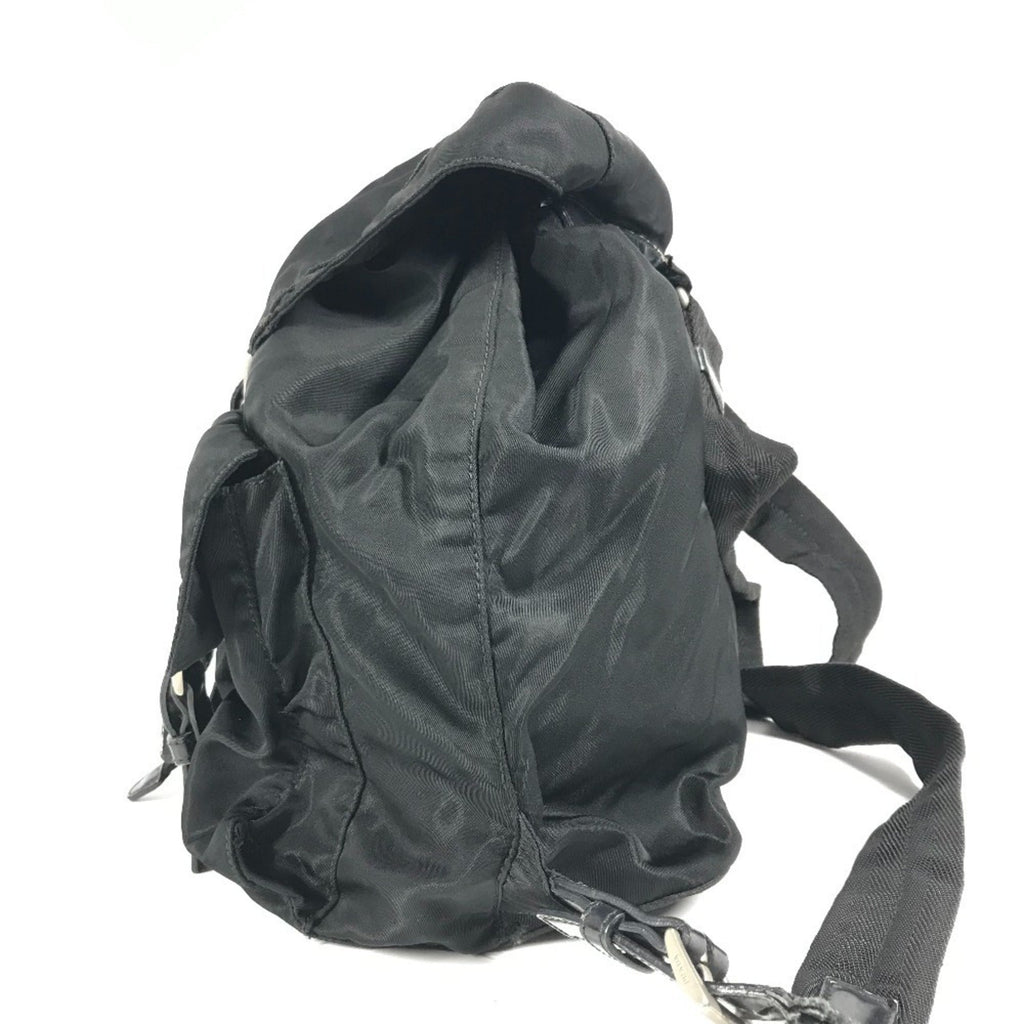 Prada Black Leather Nylon Backpack