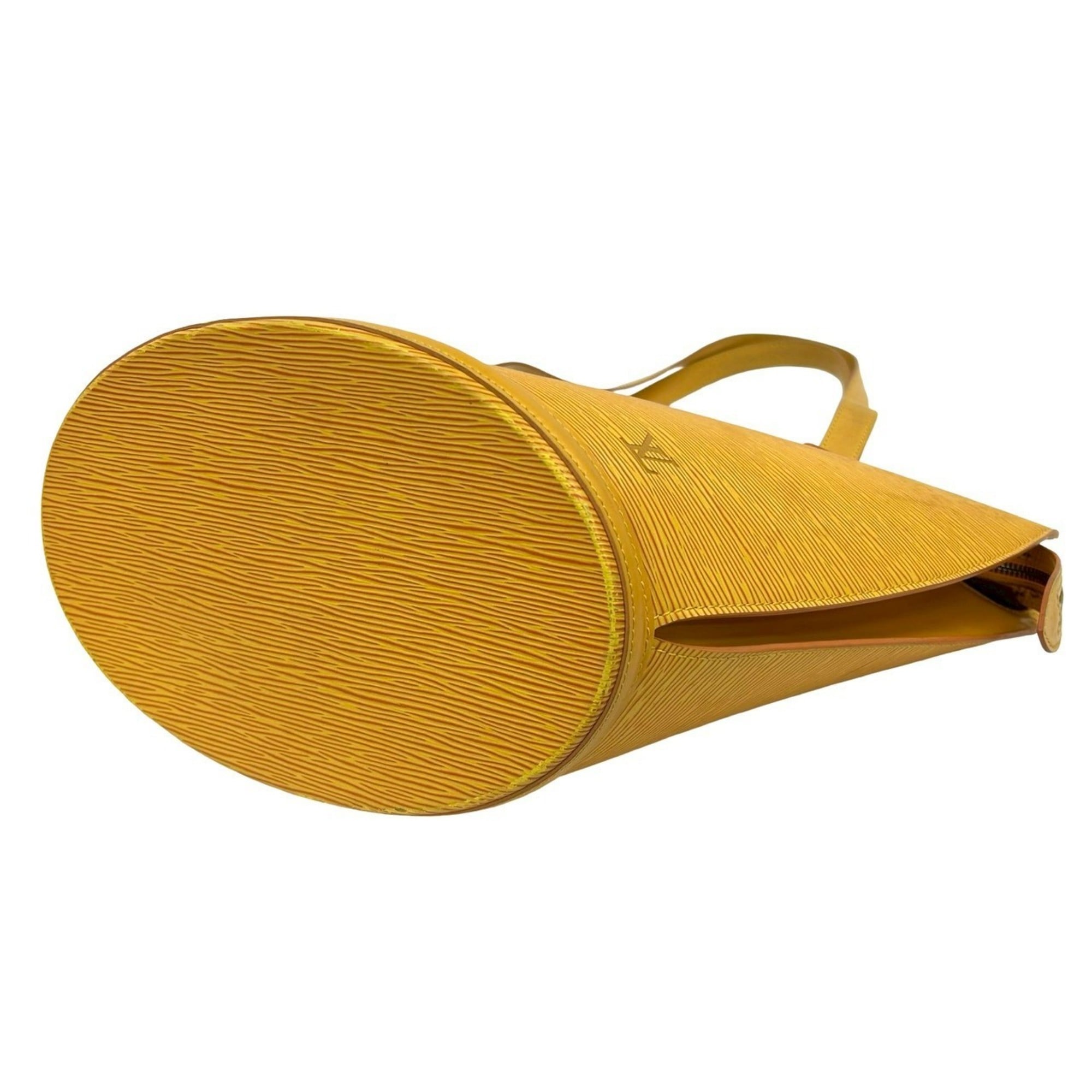 Louis Vuitton Yellow Leather Tote Bag