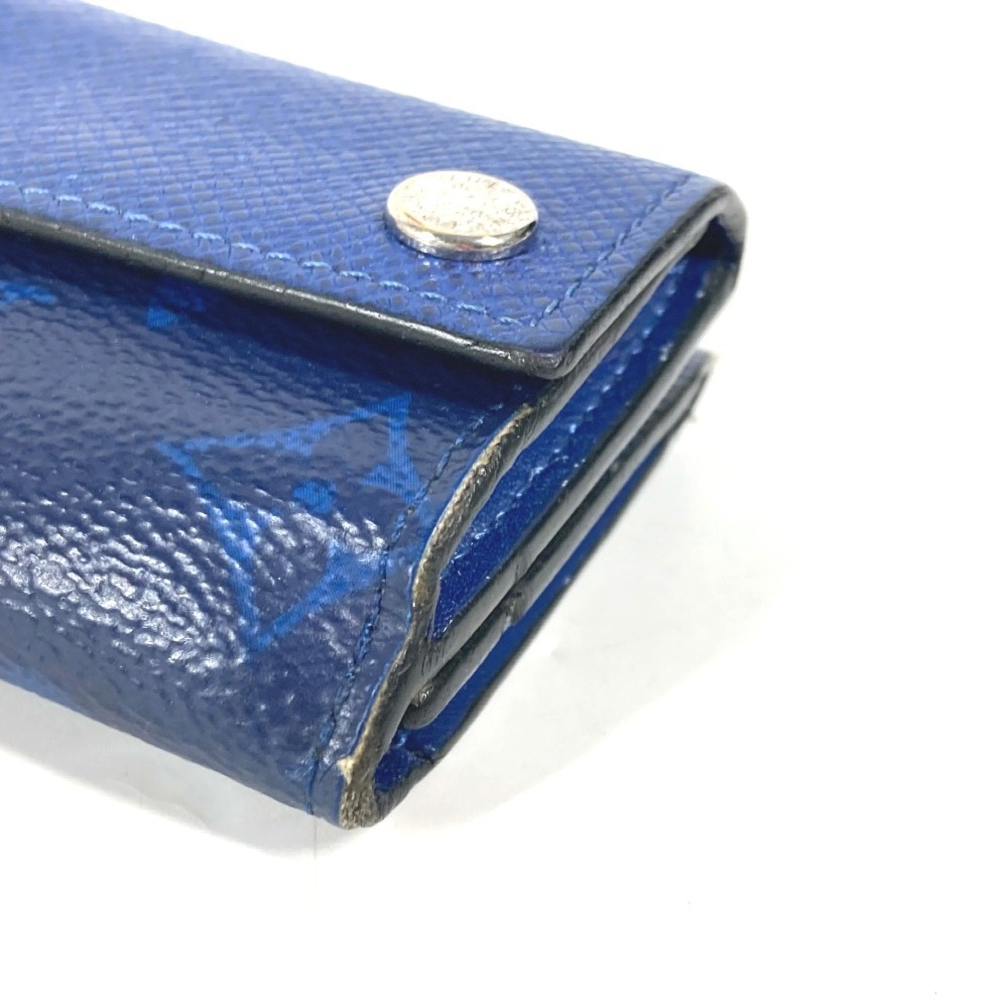 Louis Vuitton Blue Taigarama Monogram Wallet (Tri-Fold)