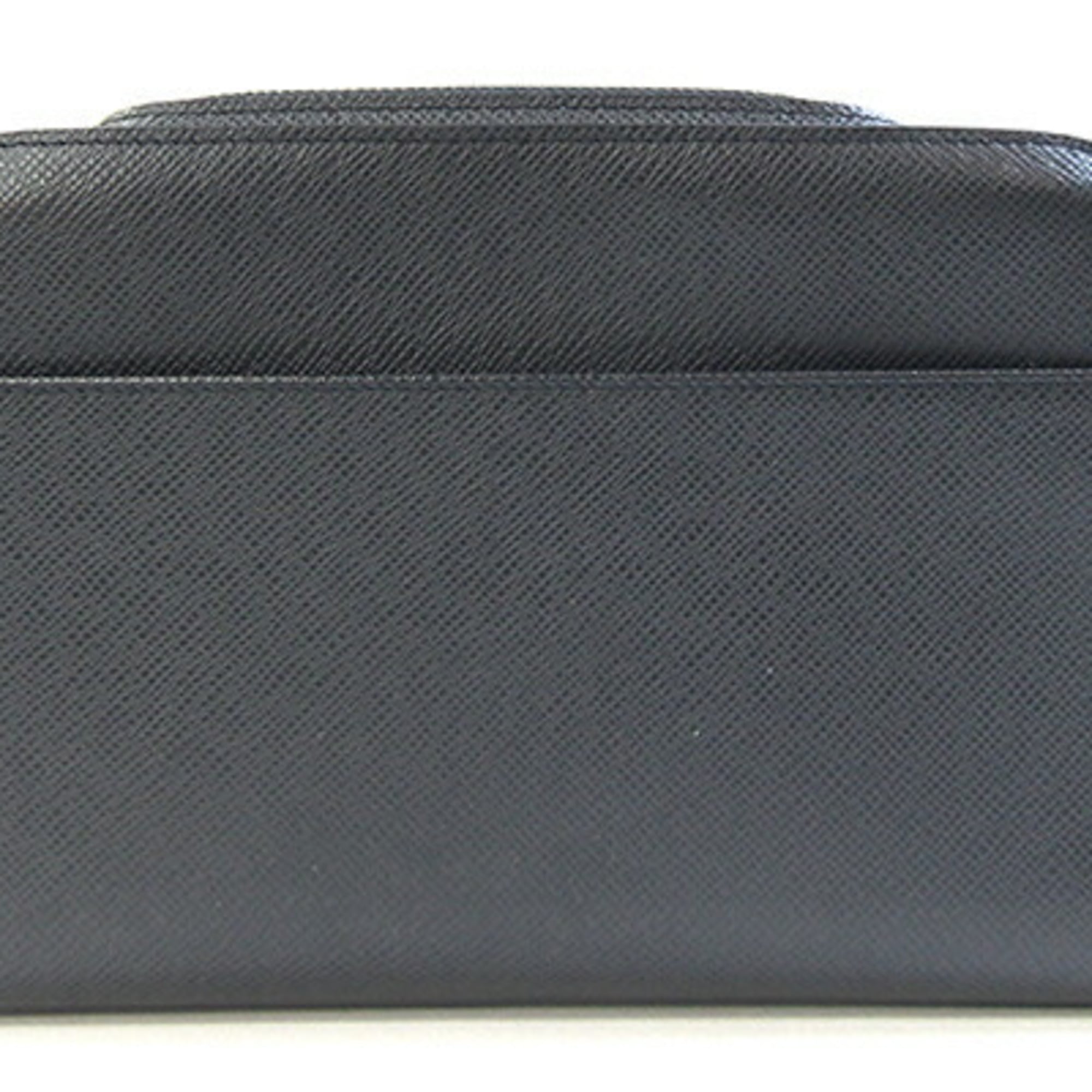 Louis Vuitton Ardoise Black Taiga Leather Clutch Bag