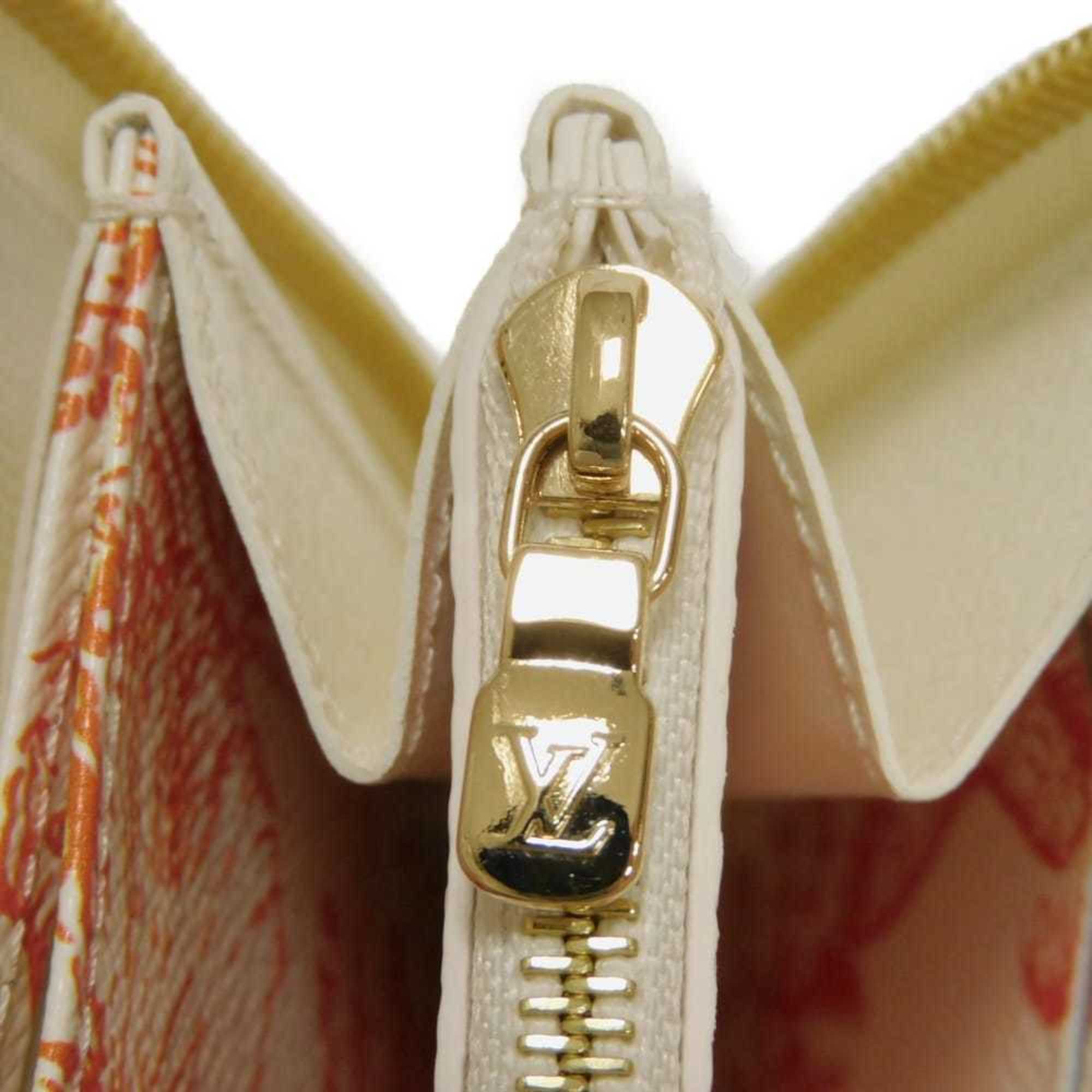 Louis Vuitton Coral Color Monogram Pink White Monogram Long Wallet
