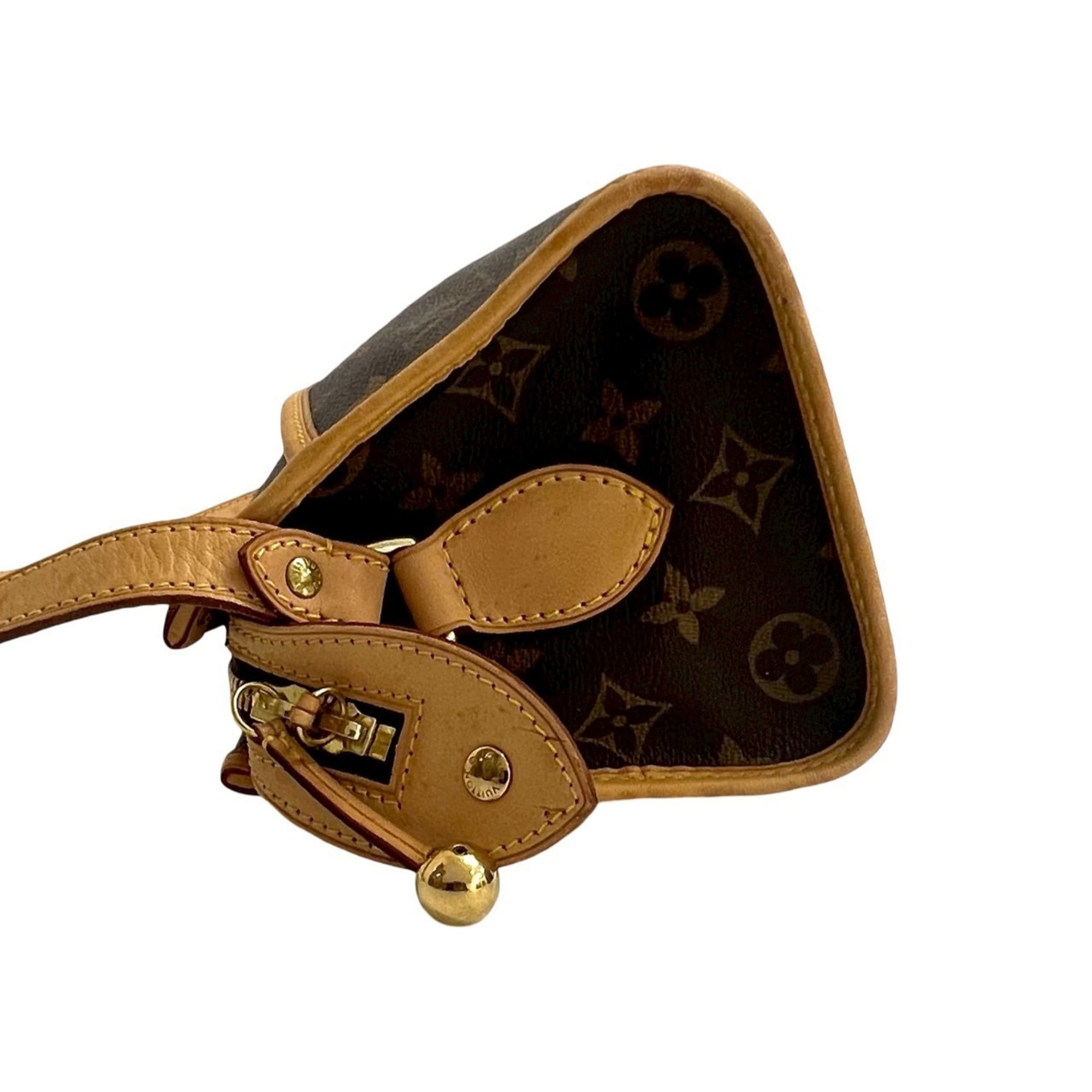 Louis Vuitton Brown Leather Pvc Pochette Shoulder Bag