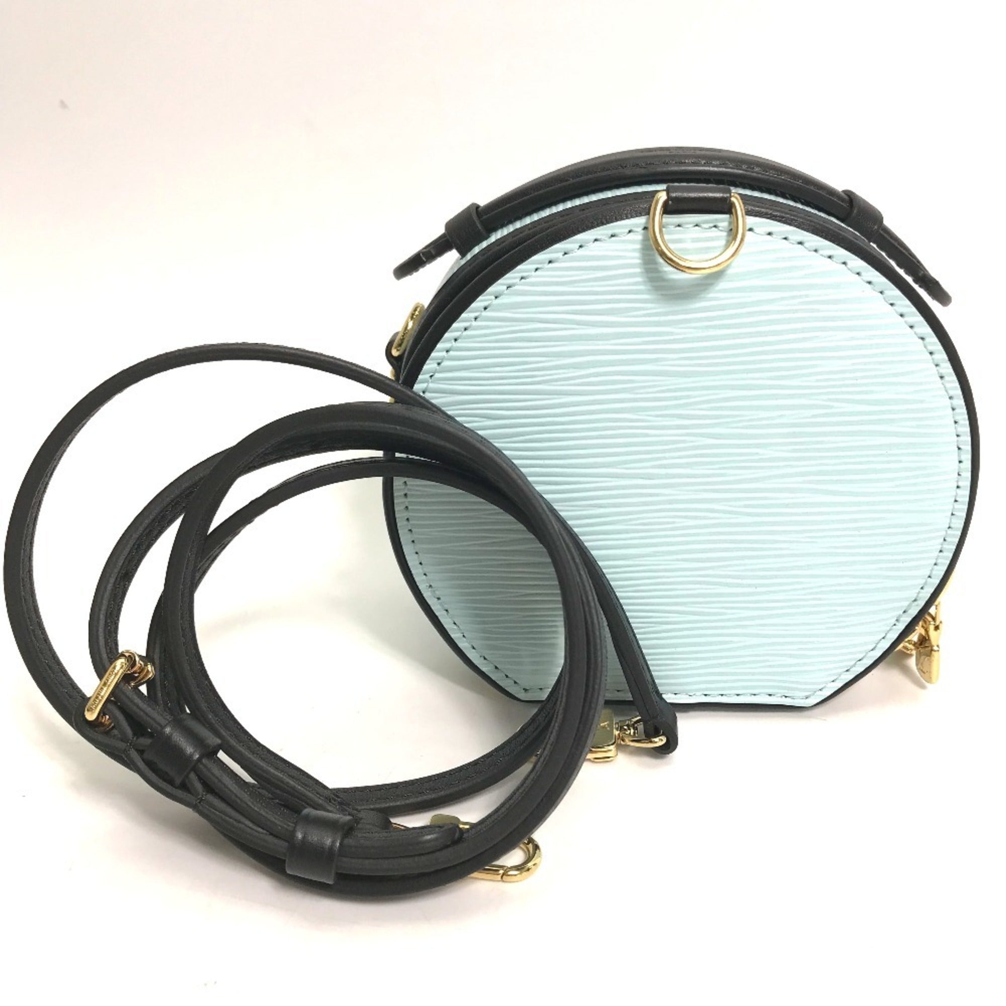 Louis Vuitton Blue Epi Leather Handbag Pouch Shoulder Bag