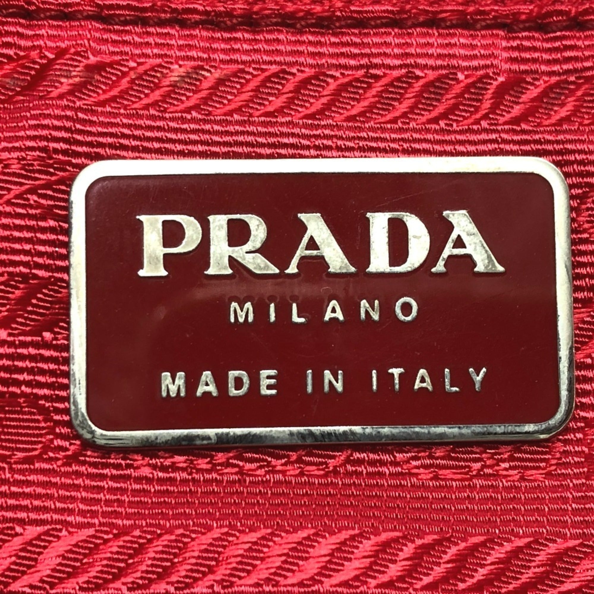 Prada Red Color Nylon Backpack