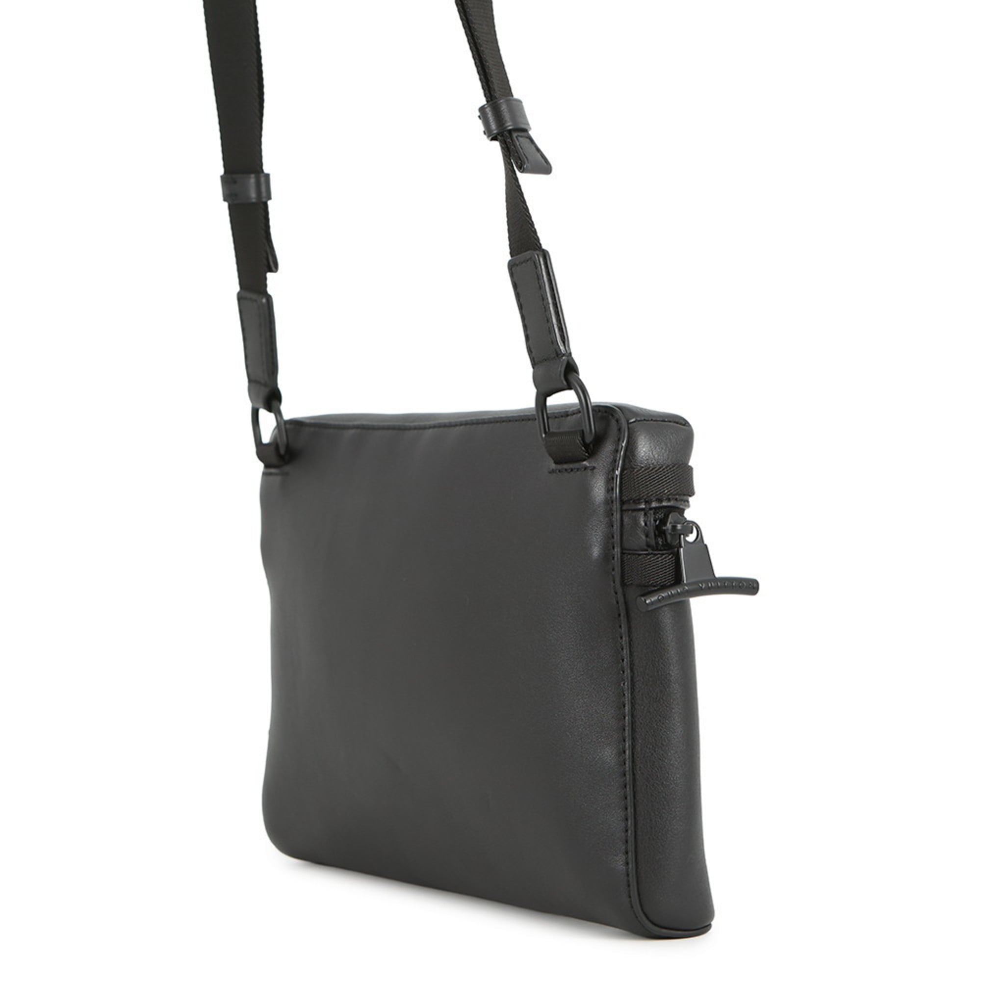 Louis Vuitton Black Noir Leather Messenger Bag Shoulder Bag