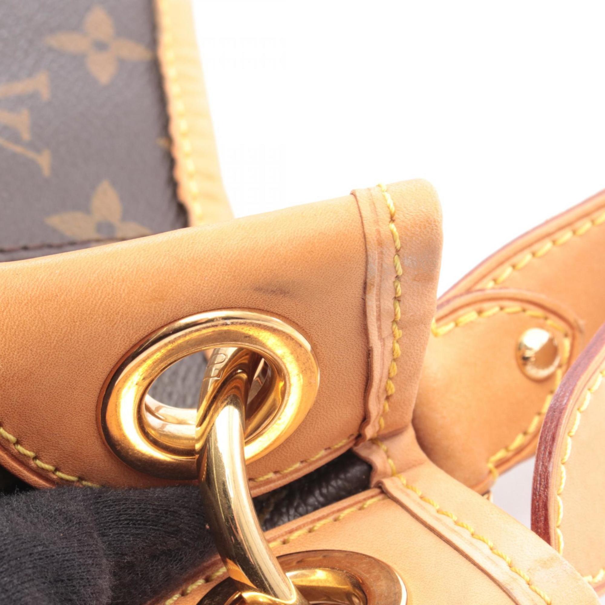 Louis Vuitton Brown Coated Canvas Pvc Monogram Leather Handbag Shoulder Bag
