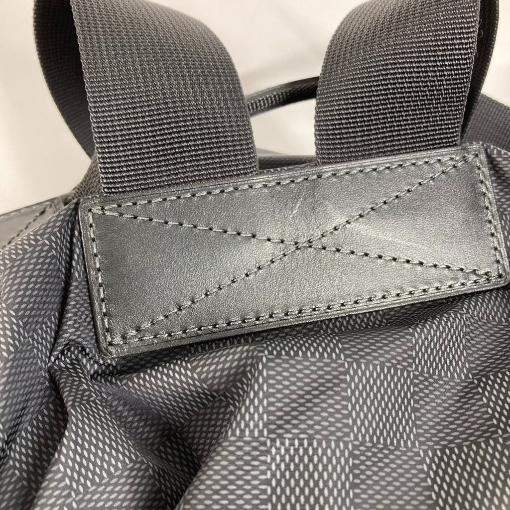 Louis Vuitton Damier Aventure Black Leather Nylon Backpack